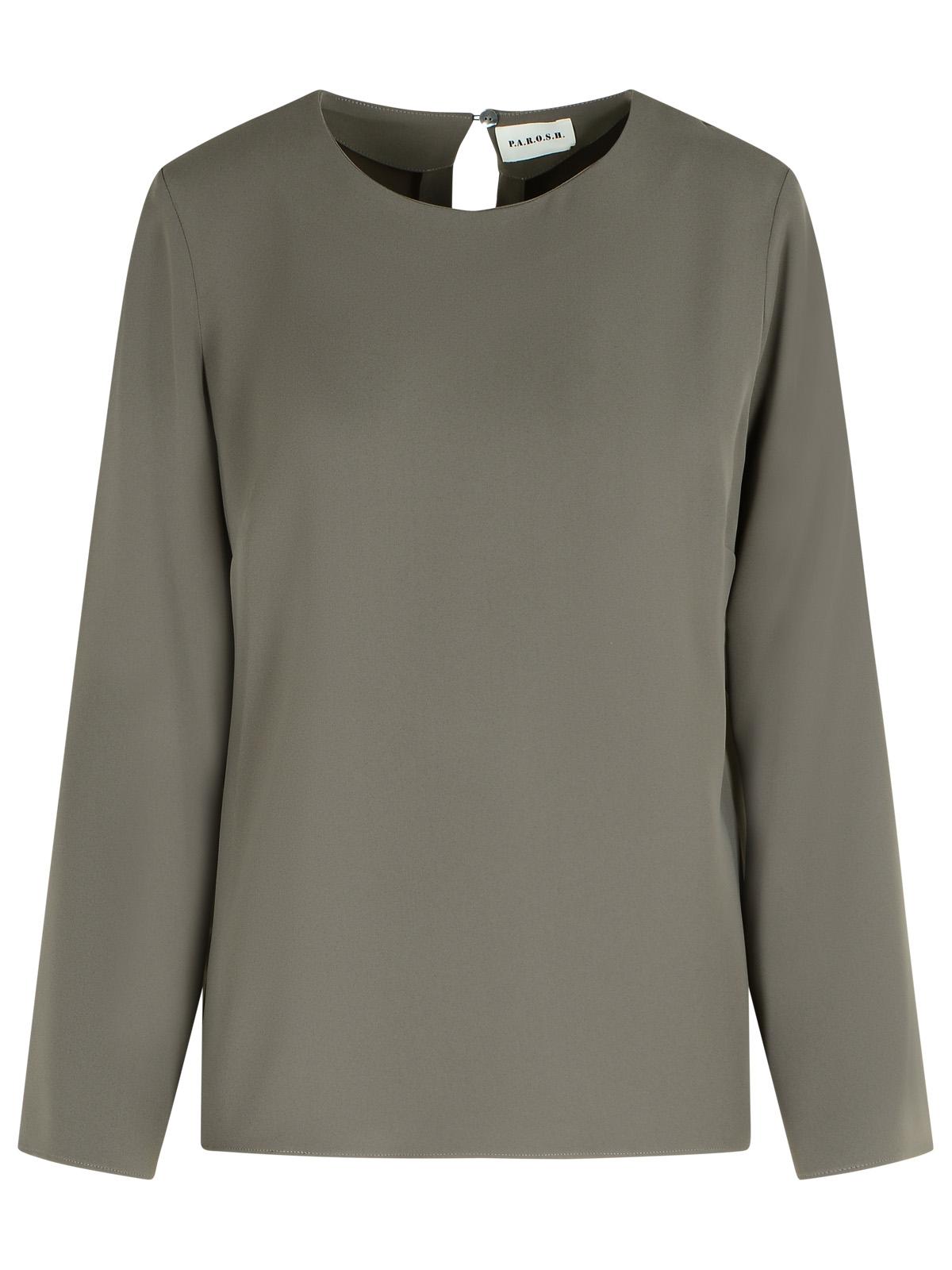 P.A.R.O.S.H. 'Poker' Grey Polyester Blouse Women P.A.R.O.S.H.