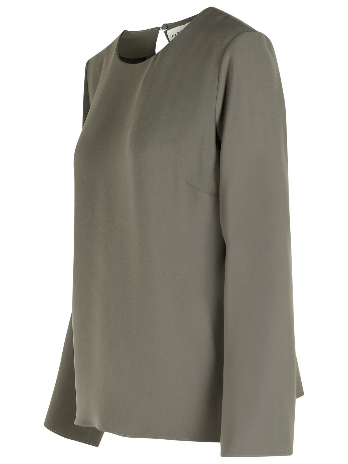 P.A.R.O.S.H. 'Poker' Grey Polyester Blouse Women P.A.R.O.S.H.