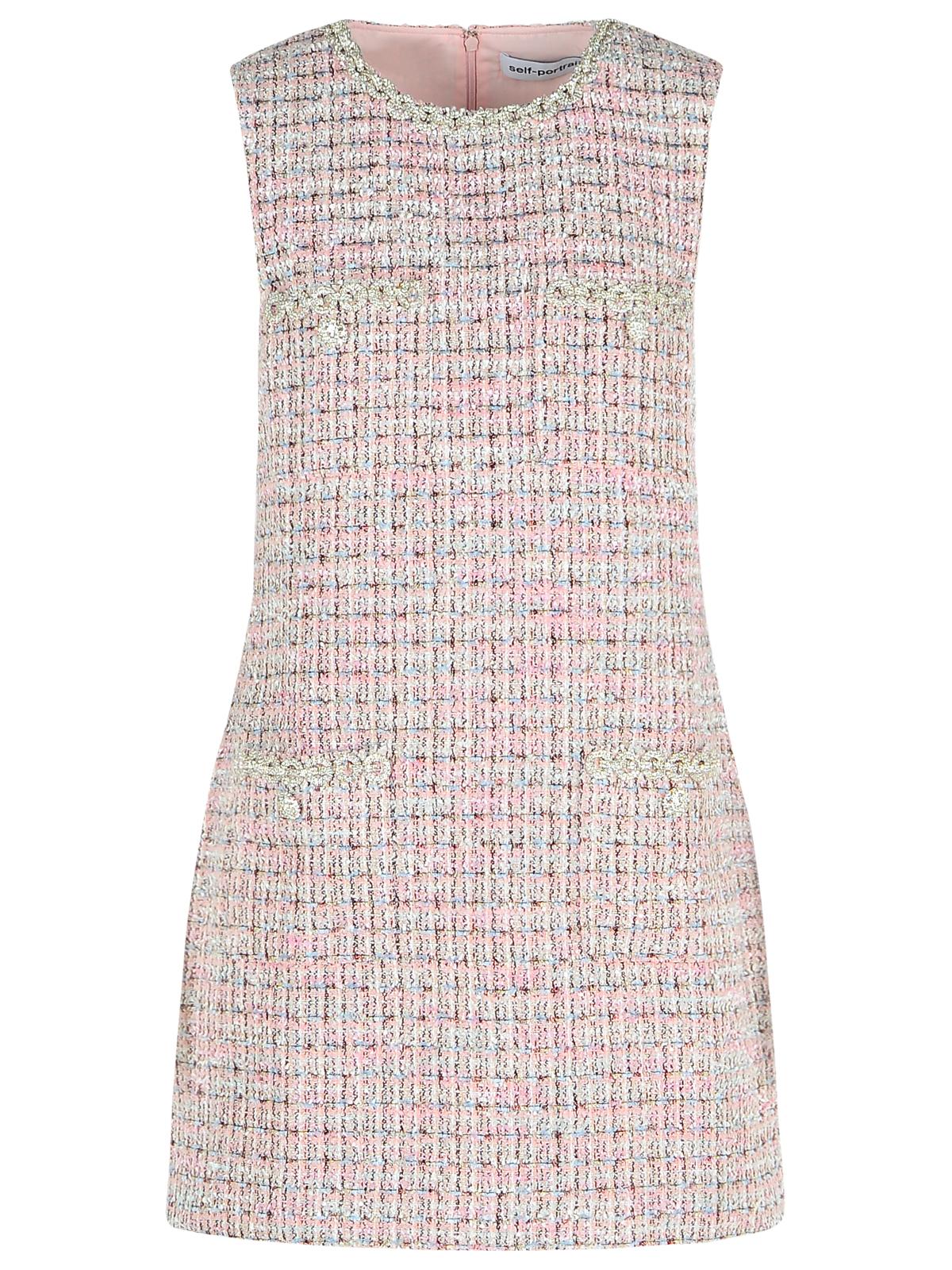 Self Portrait Sleeveless Pink Polyester Mini Dress Women SELF-PORTRAIT