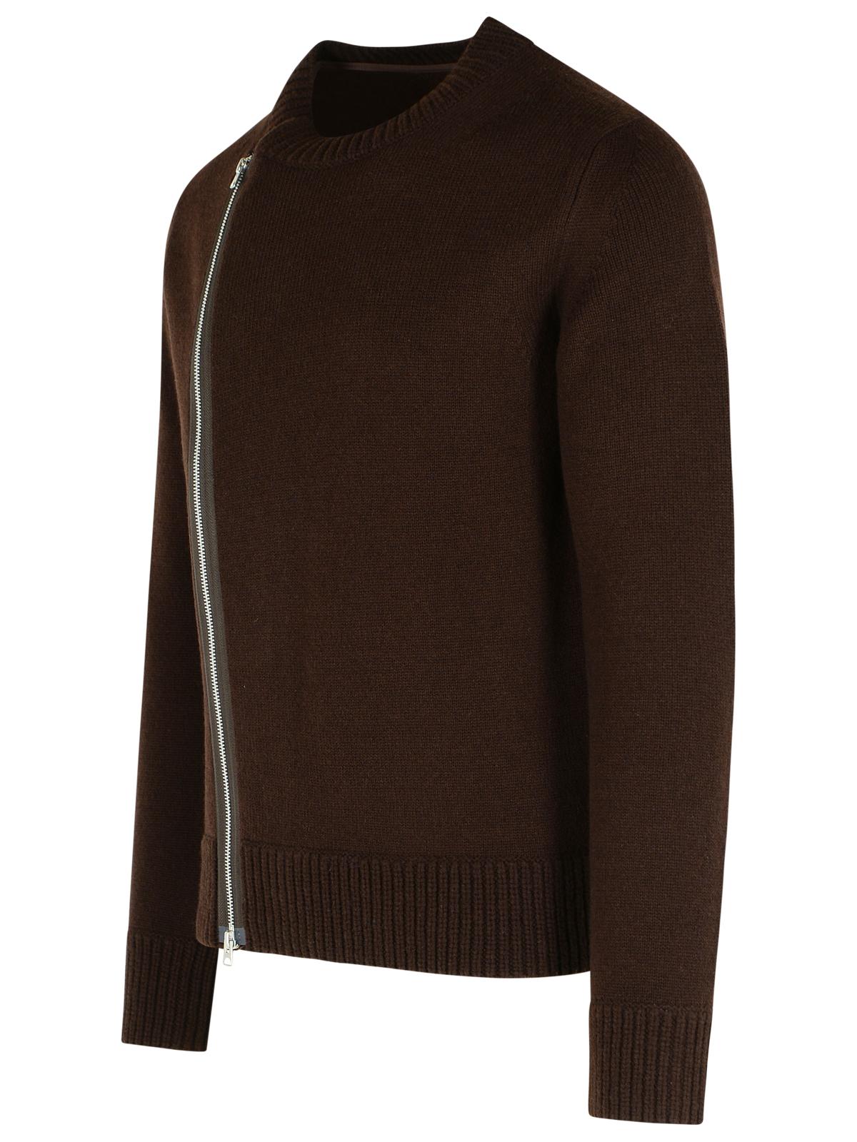 Sacai Brown Wool Sweater Men SACAI