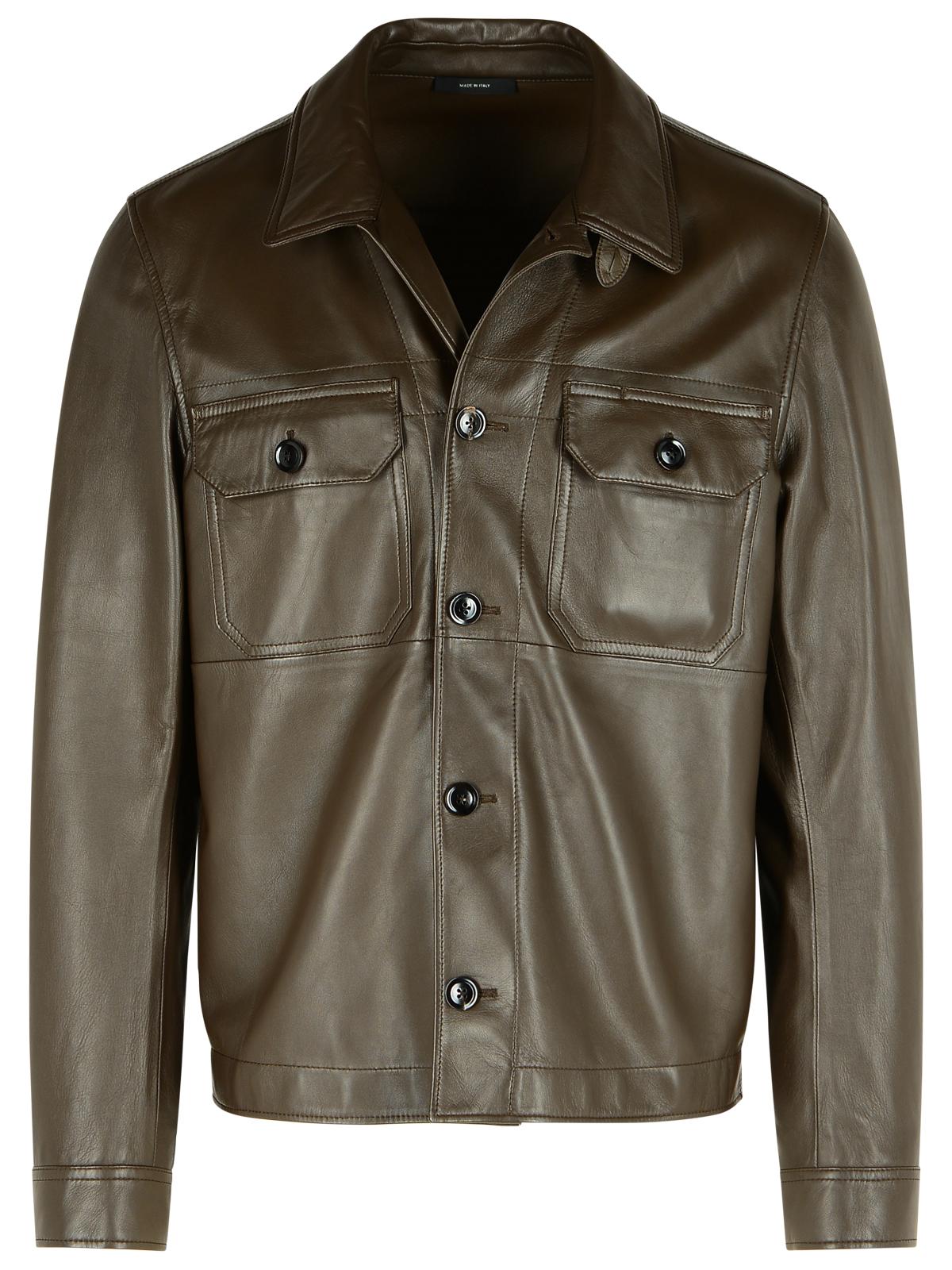 Tom Ford Tobacco Leather Jacket Men TOM FORD