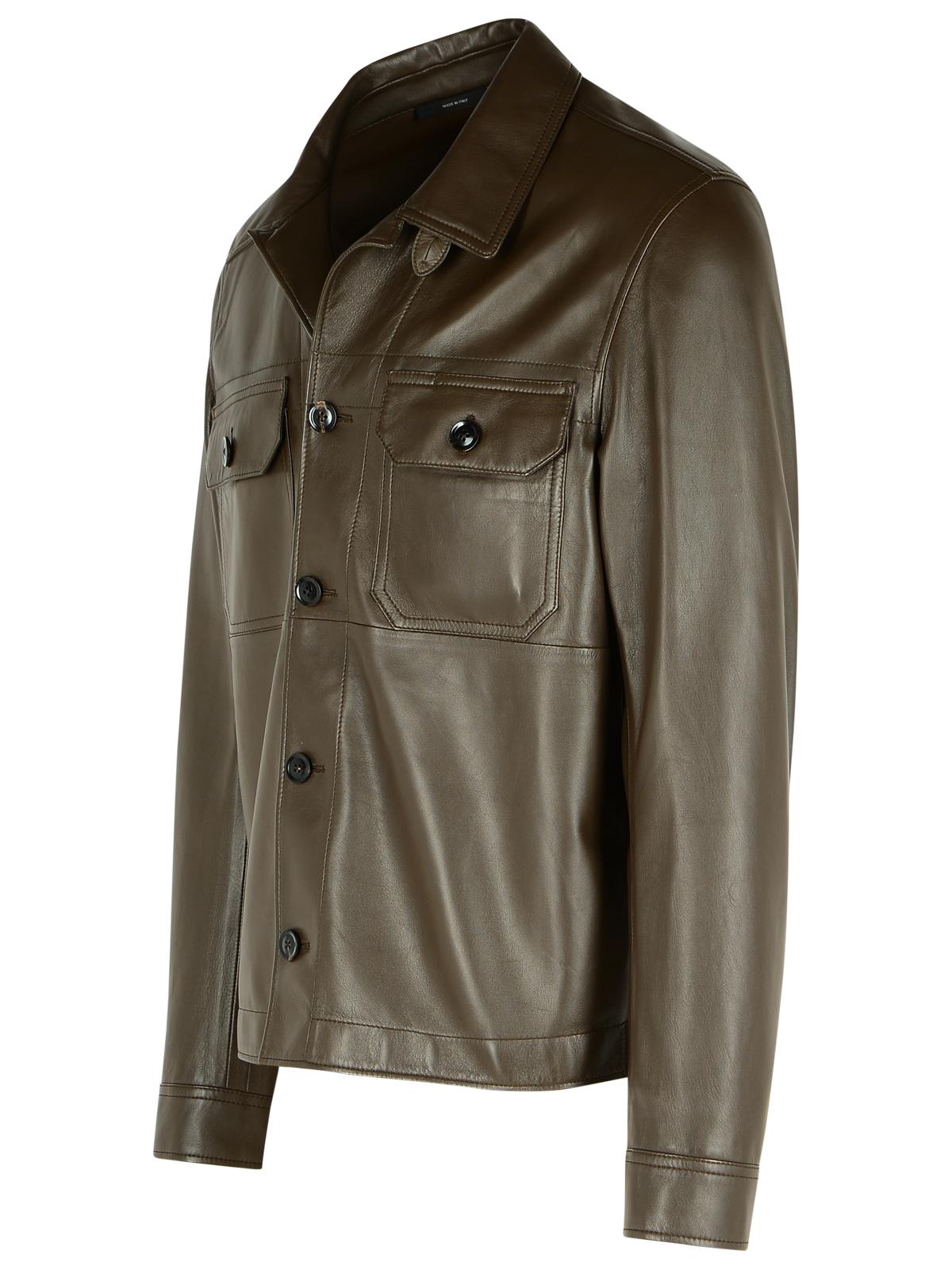 Tom Ford Tobacco Leather Jacket Men TOM FORD