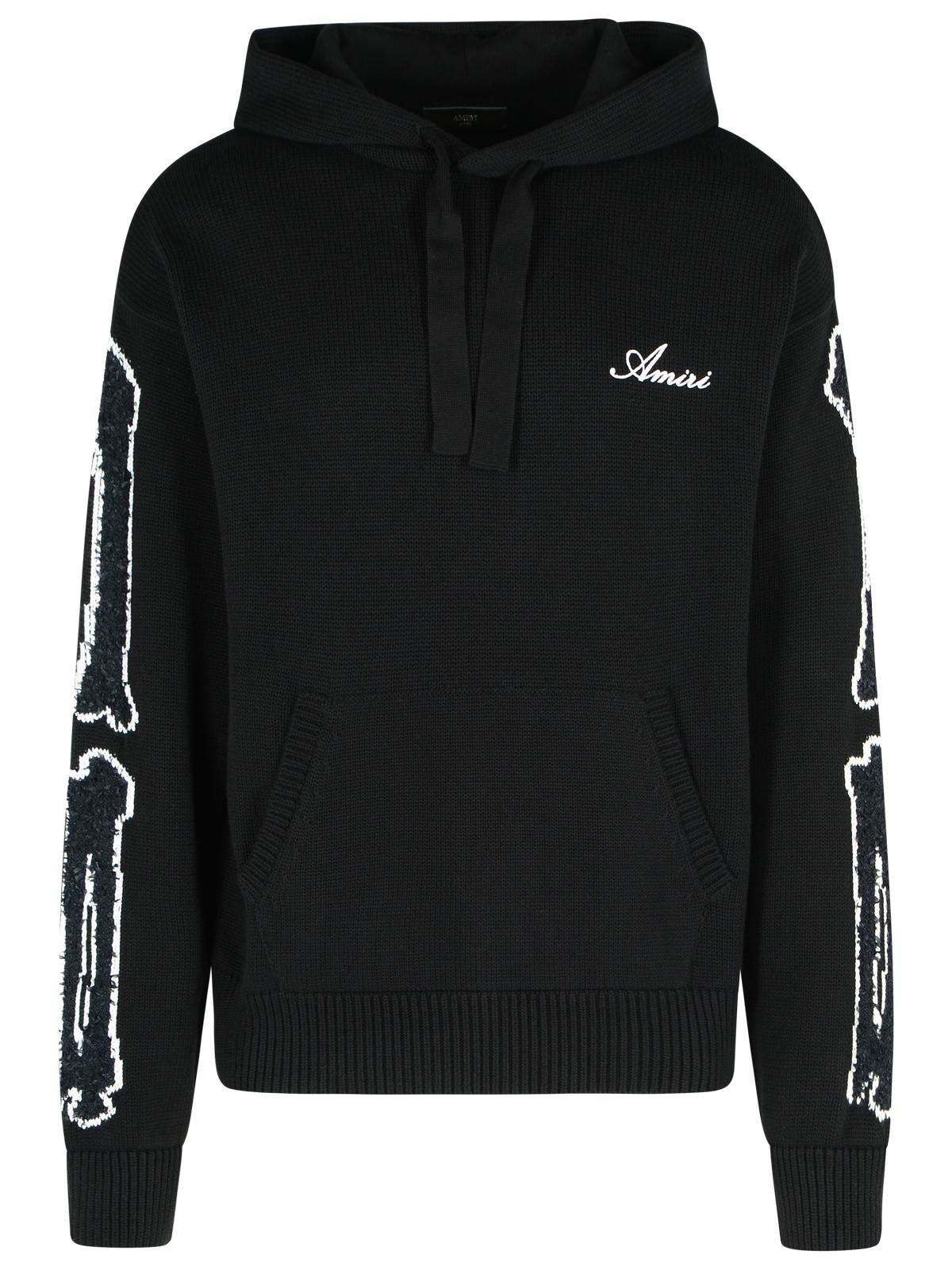 Amiri 'Bones' Black Cotton Sweater Men