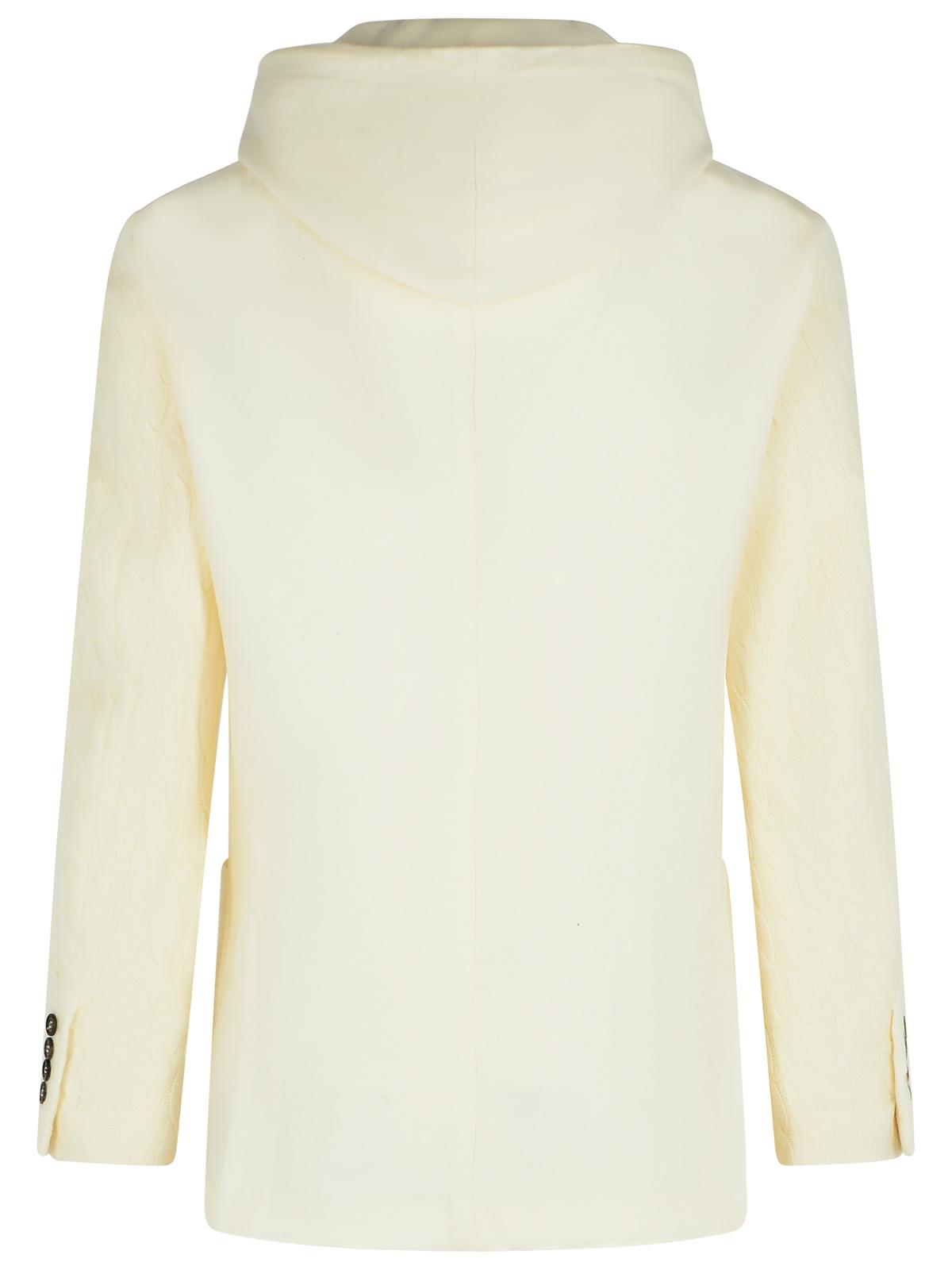 Eleventy Ivory Wool And Cashmere Blazer Men ELEVENTY
