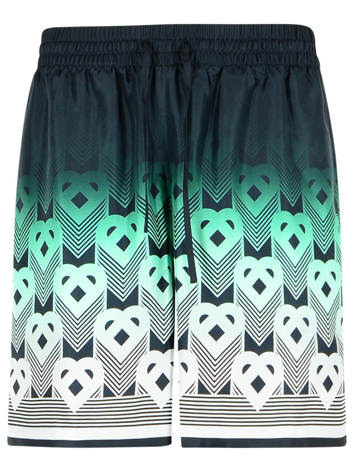 Casablanca Green Silk Bermuda Shorts Men CASABLANCA