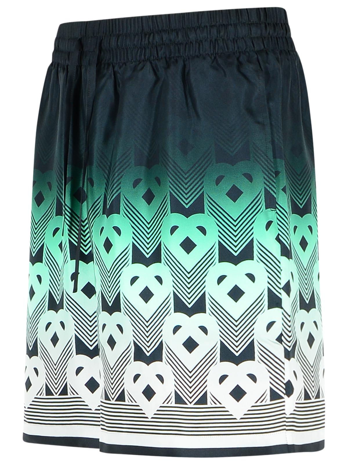 Casablanca Green Silk Bermuda Shorts Men CASABLANCA