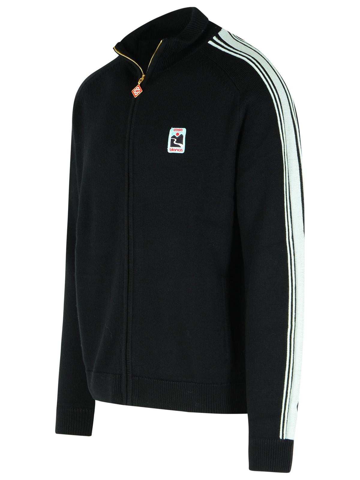 Casablanca Black Merino Wool Sweatshirt Men CASABLANCA