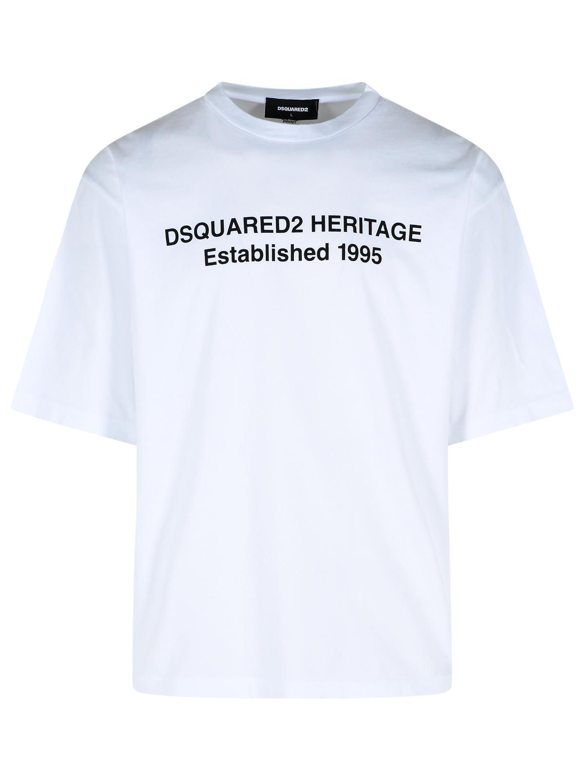 Dsquared2 'Heritage' White Cotton T-Shirt Men DSQUARED2
