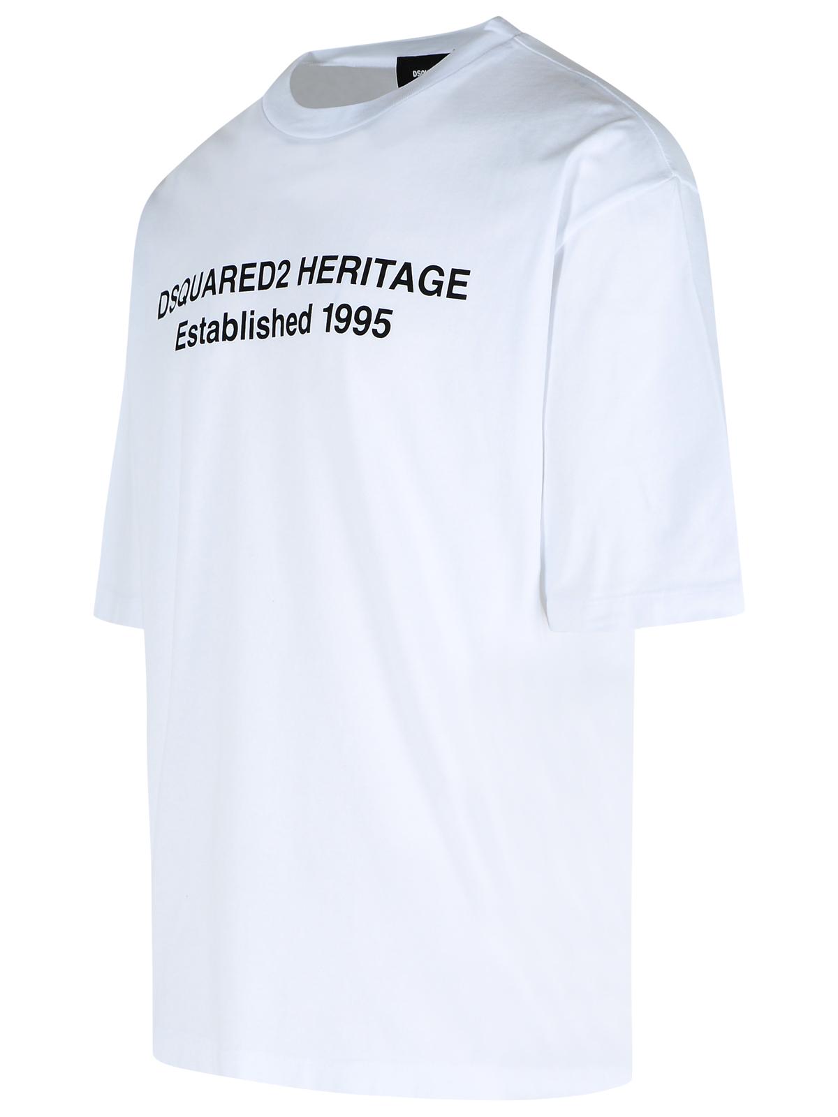 Dsquared2 'Heritage' White Cotton T-Shirt Men DSQUARED2