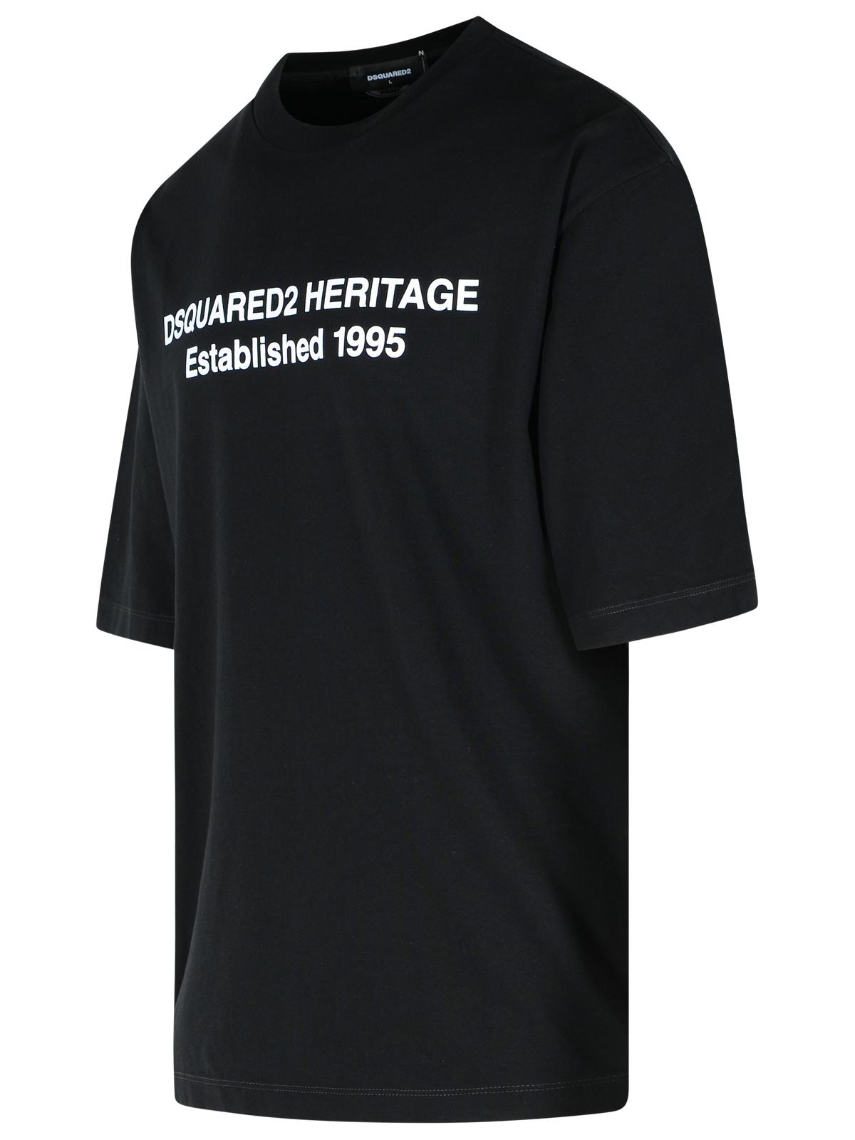 Dsquared2 'Heritage' Black Cotton T-Shirt Men DSQUARED2