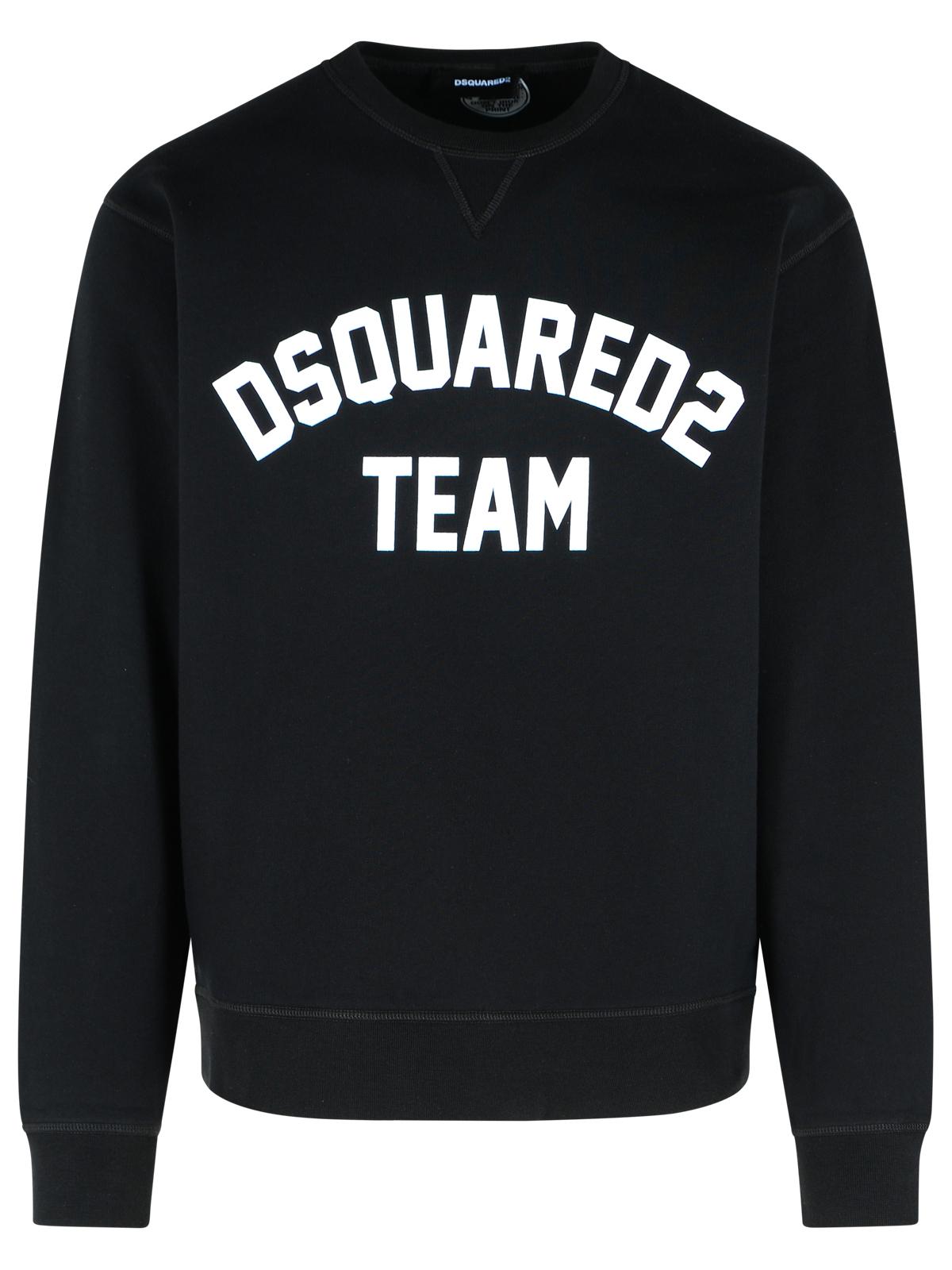 Dsquared2 Black Cotton Sweatshirt Men DSQUARED2