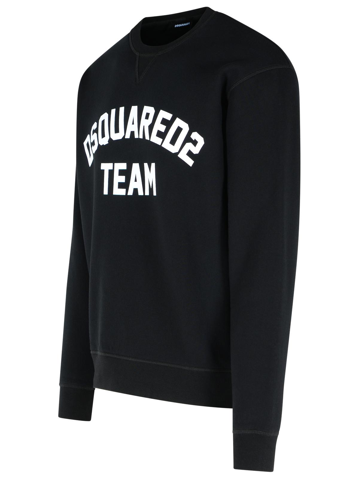 Dsquared2 Black Cotton Sweatshirt Men DSQUARED2