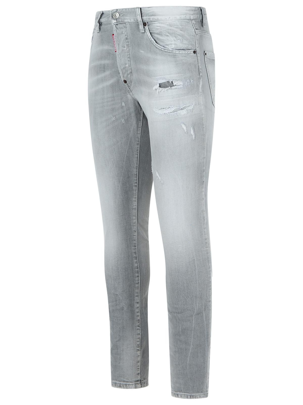 Dsquared2 'Skater' Grey Cotton Denim Jeans Men
