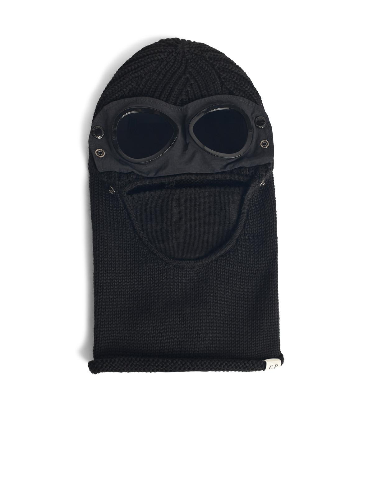 C.P. Company 'Lens' Black Wool Balaclava Men C.P. COMPANY