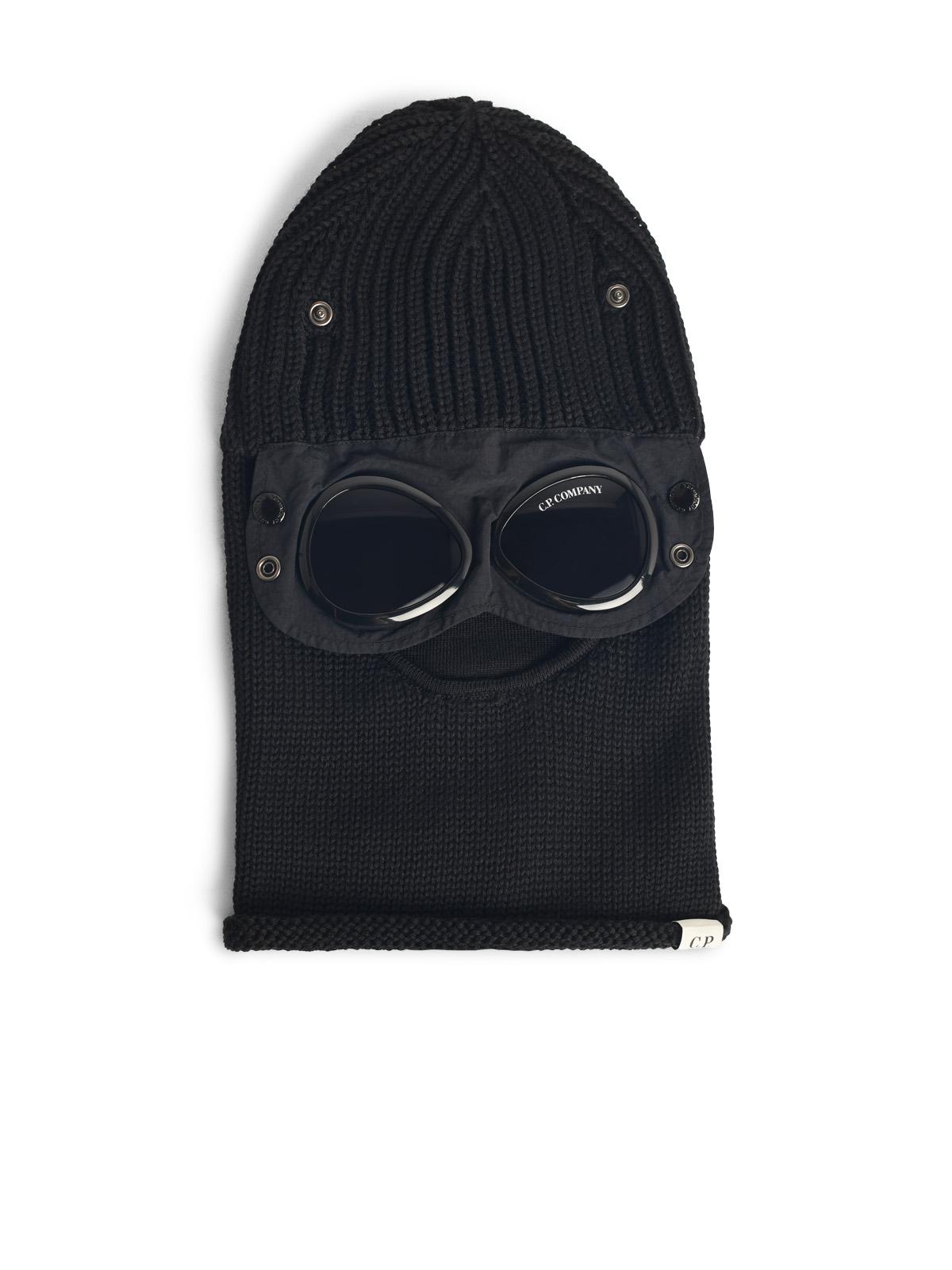 C.P. Company 'Lens' Black Wool Balaclava Men C.P. COMPANY