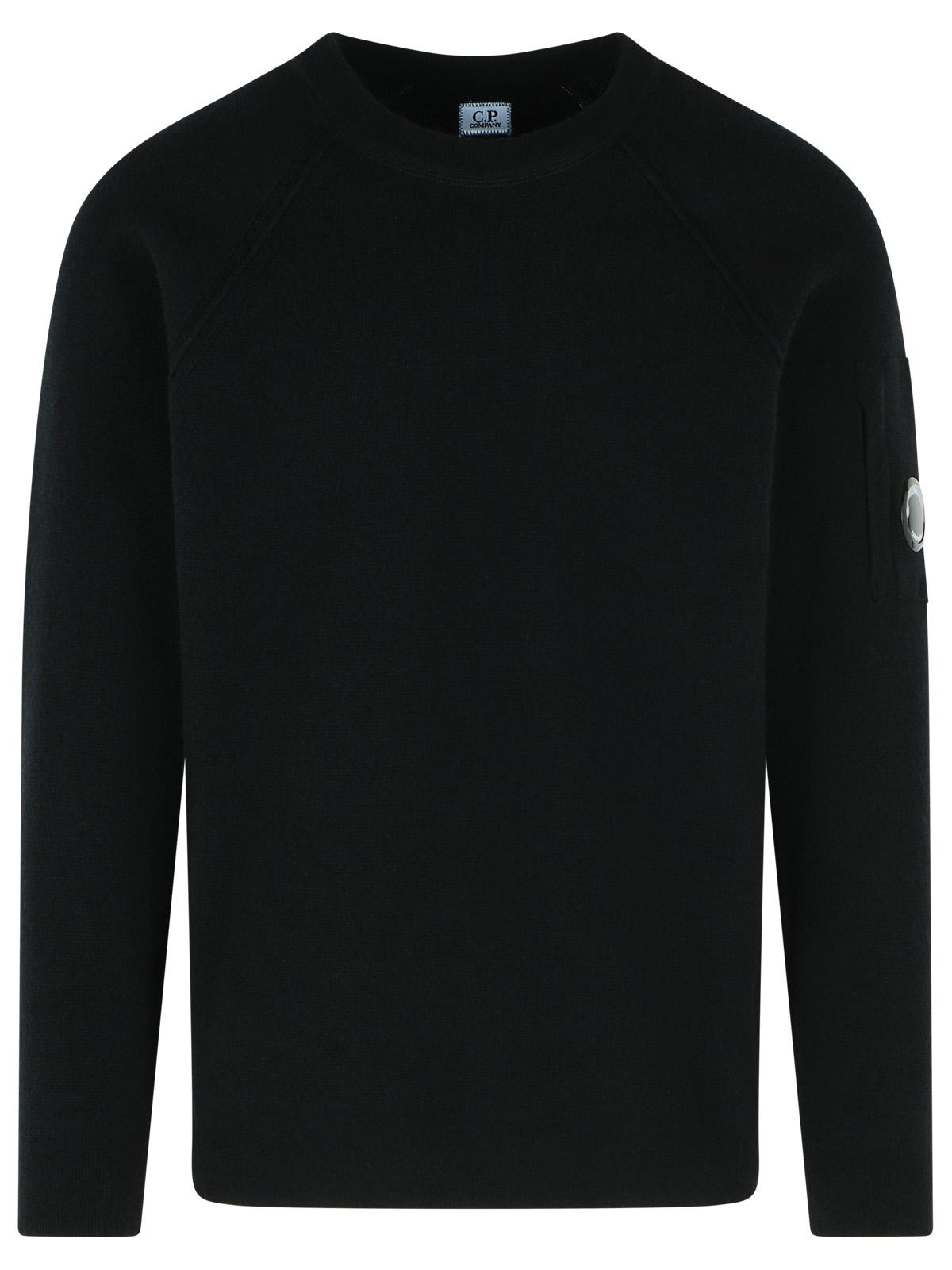 C.P. Company 'Grs' Black Wool Blend Sweatshirt Men C.P. COMPANY
