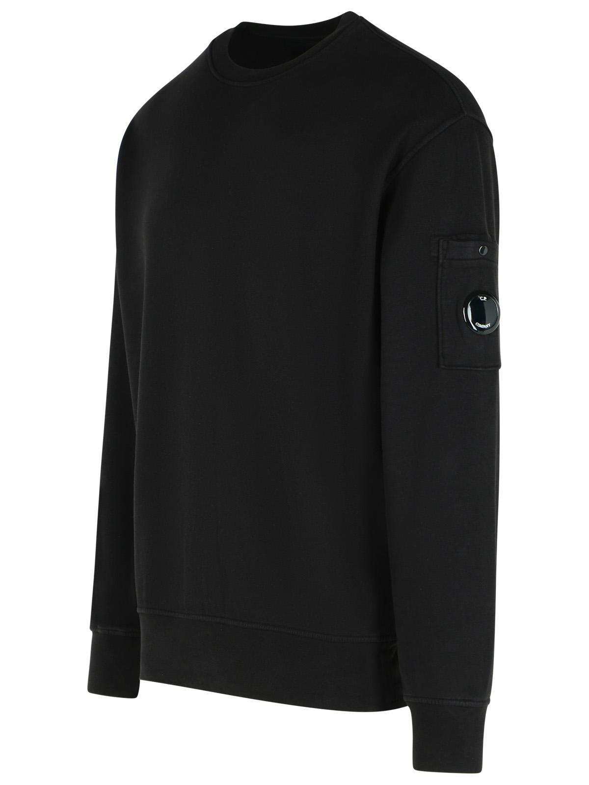 C.P. Company 'Brushed' Black Cotton Sweatshirt Men C.P. COMPANY