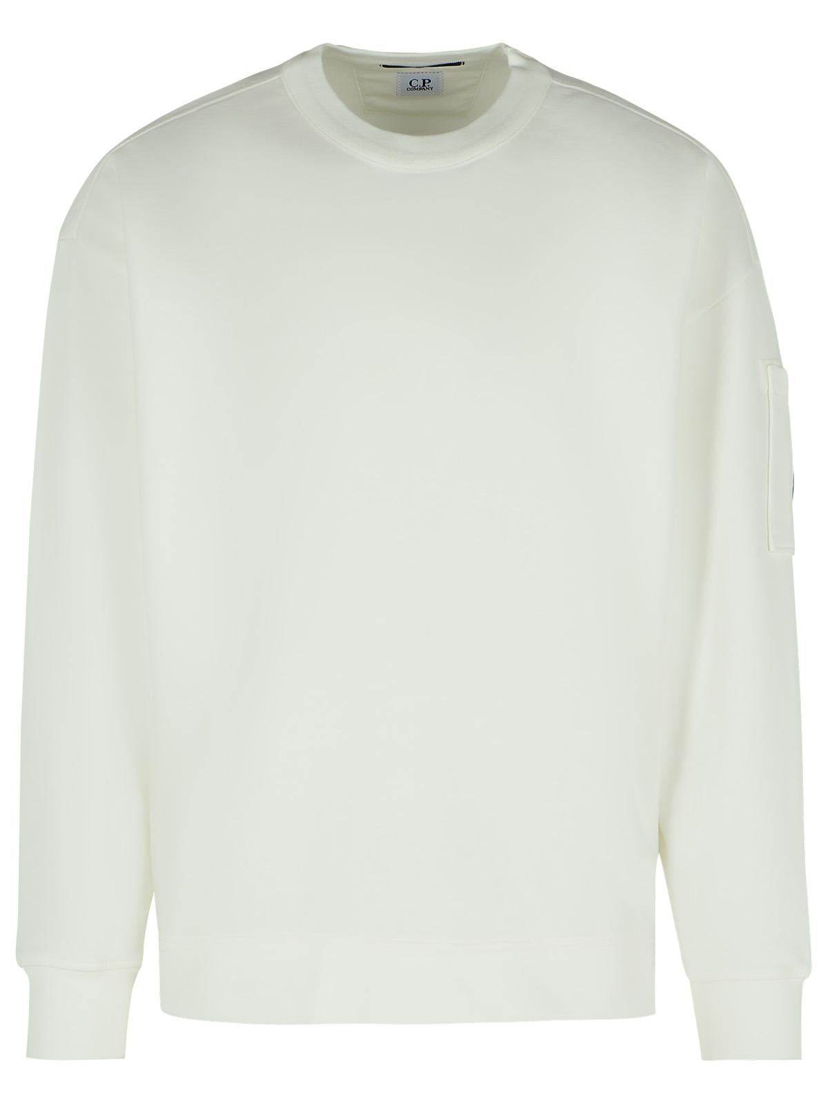 C.P. Company 'Emerized' White Cotton Sweatshirt Men C.P. COMPANY