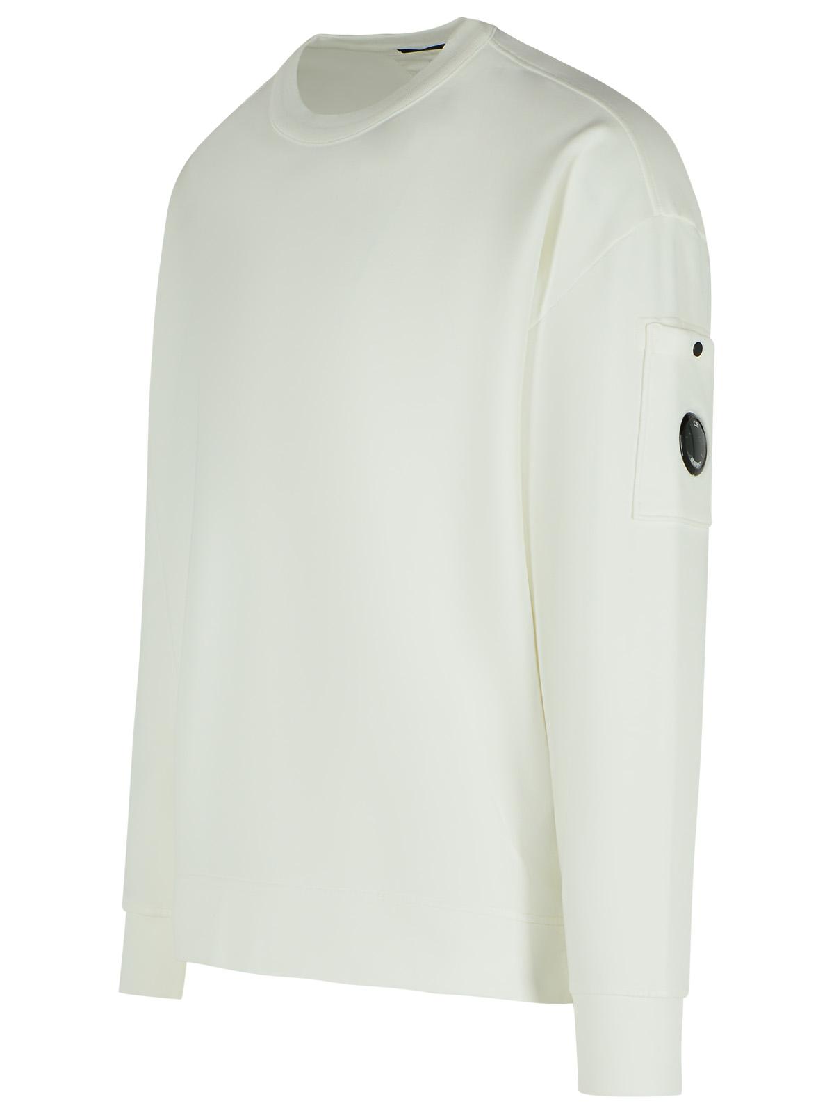 C.P. Company 'Emerized' White Cotton Sweatshirt Men C.P. COMPANY