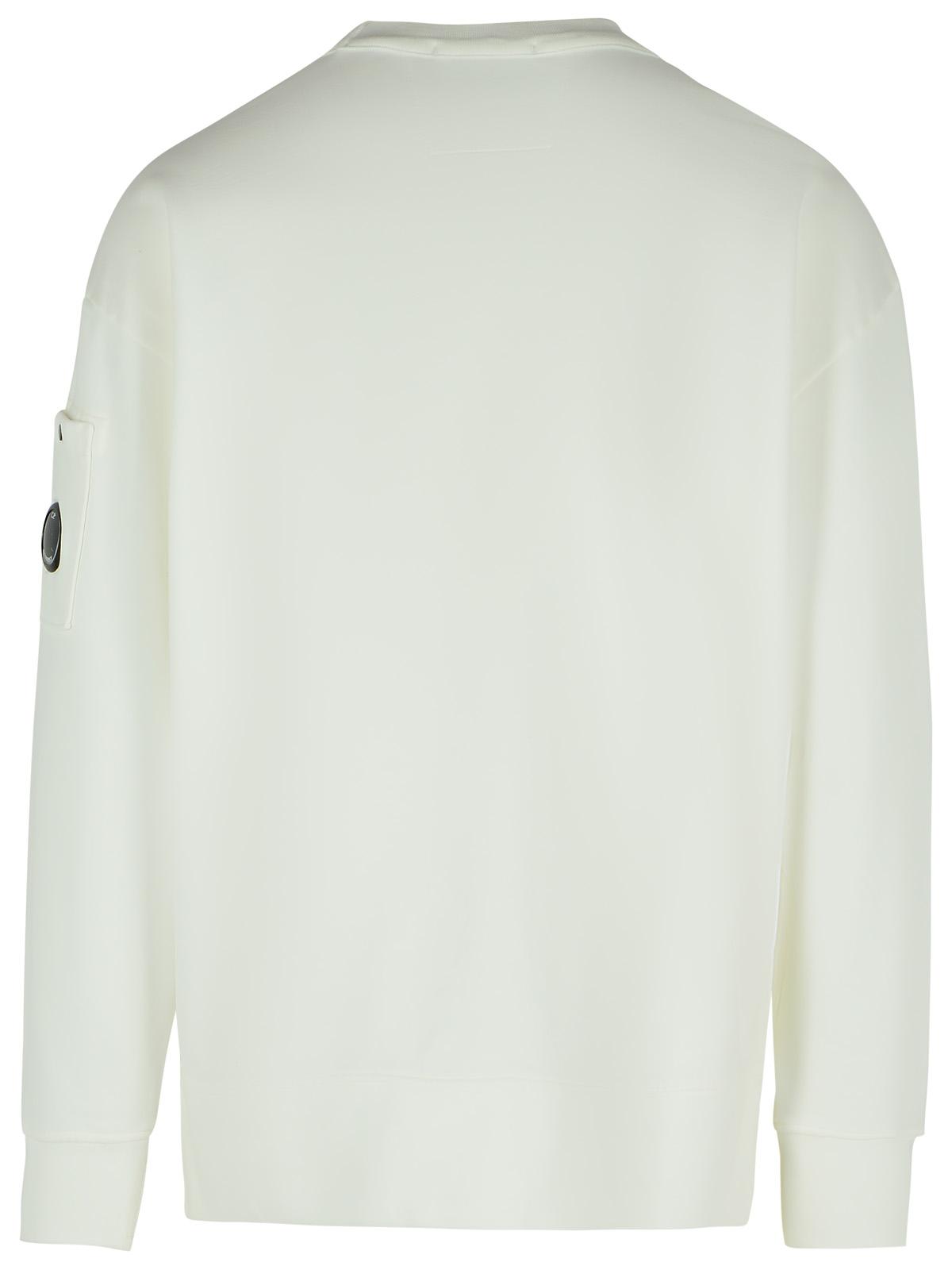 C.P. Company 'Emerized' White Cotton Sweatshirt Men C.P. COMPANY
