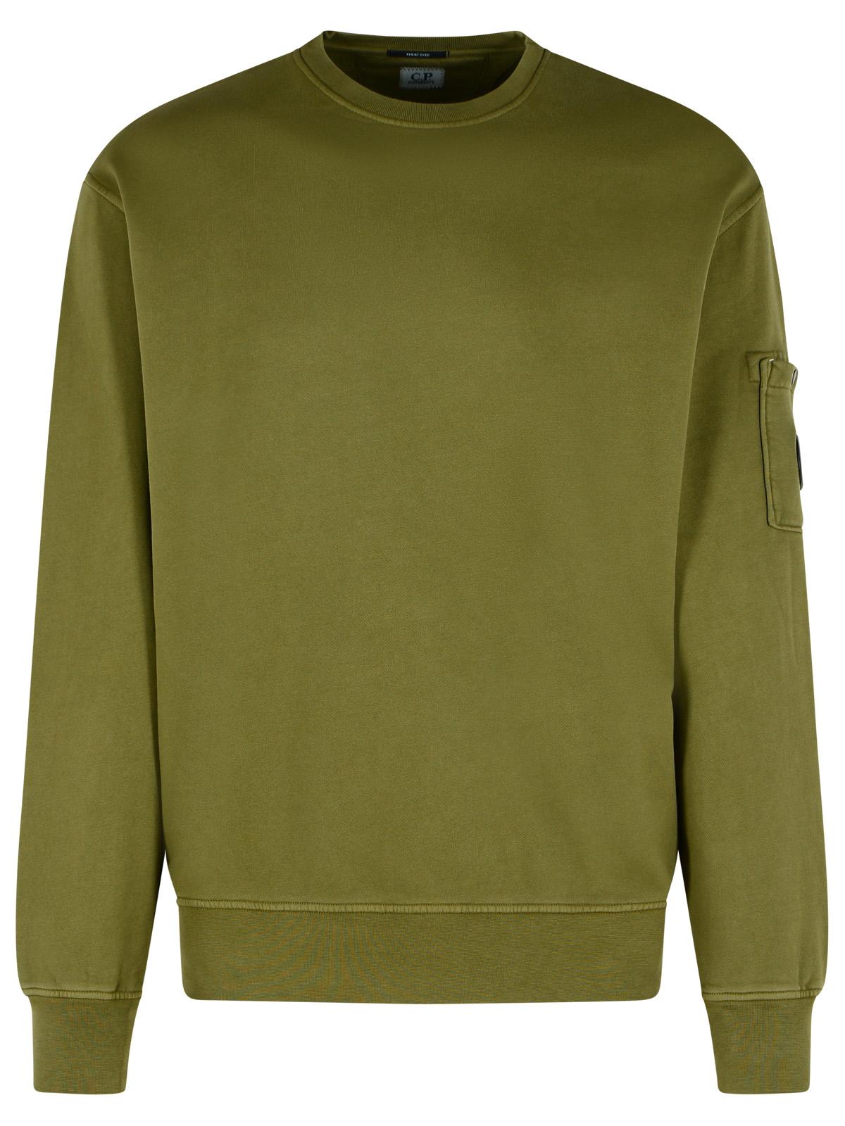 C.P. Company 'Brushed' Green Cotton Sweatshirt Men C.P. COMPANY