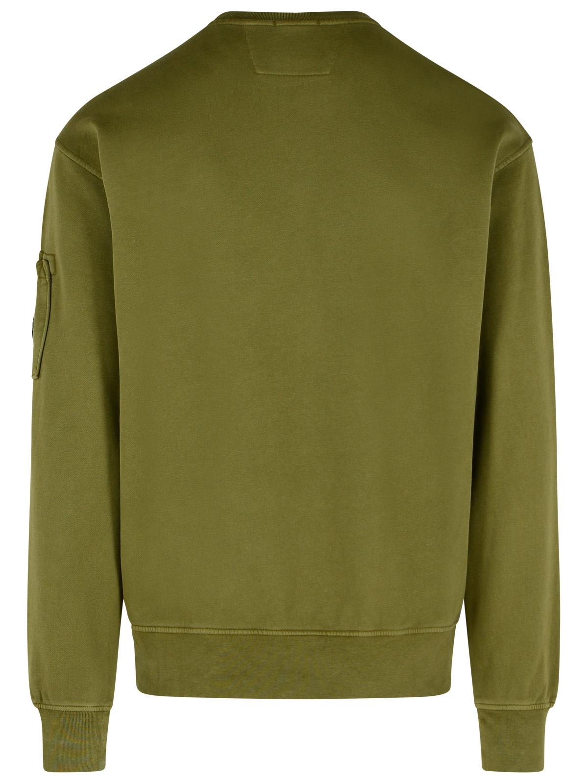 C.P. Company 'Brushed' Green Cotton Sweatshirt Men C.P. COMPANY