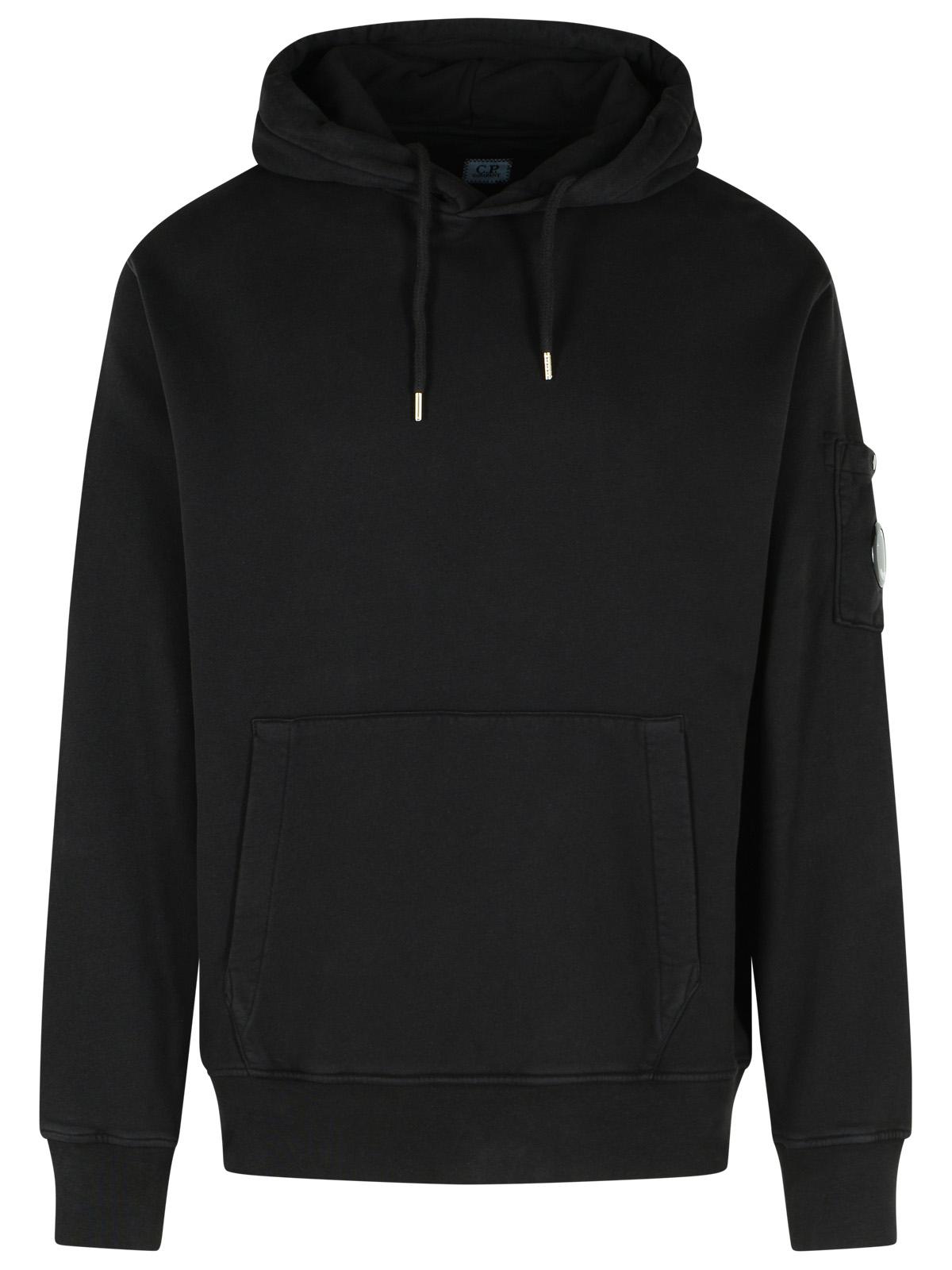 C.P. Company 'Brushed' Black Cotton Sweatshirt Men C.P. COMPANY
