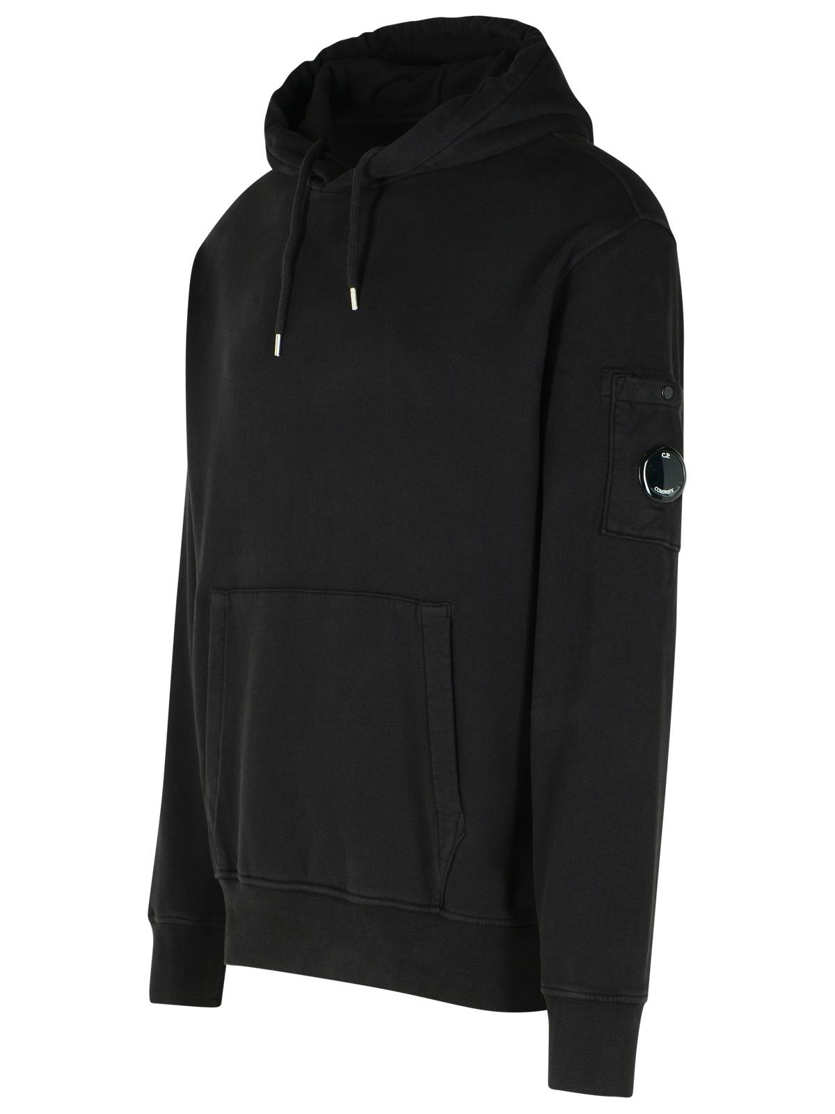 C.P. Company 'Brushed' Black Cotton Sweatshirt Men C.P. COMPANY