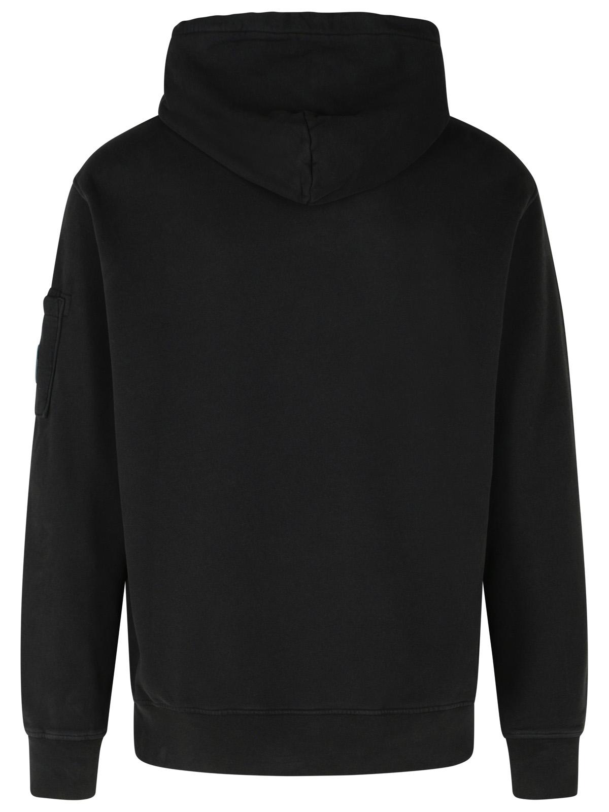 C.P. Company 'Brushed' Black Cotton Sweatshirt Men C.P. COMPANY