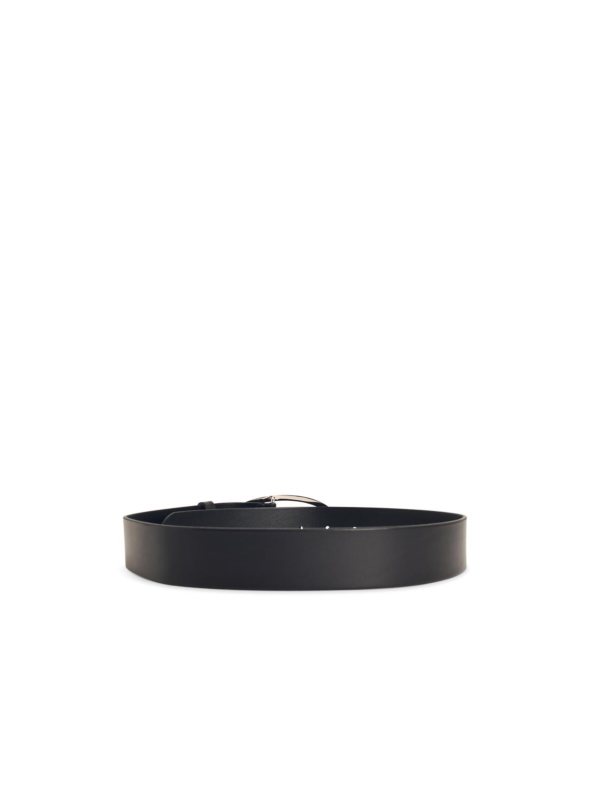 Diesel 'B-1Dr W' Black Leather Belt Women DIESEL