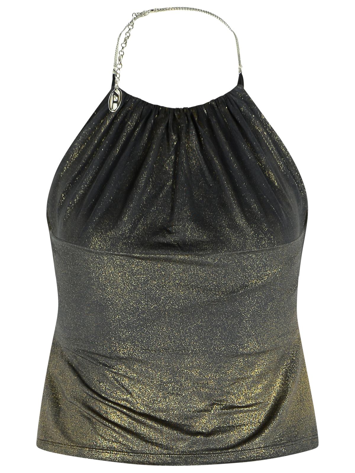 Diesel Grey Acetate Blend Top Women DIESEL