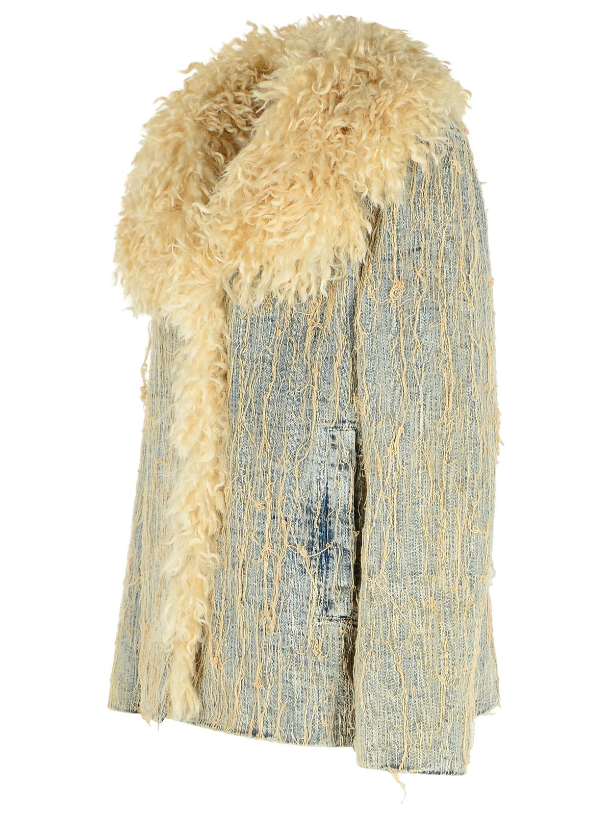 Diesel Light Blue Cotton Blend Jacket Women DIESEL