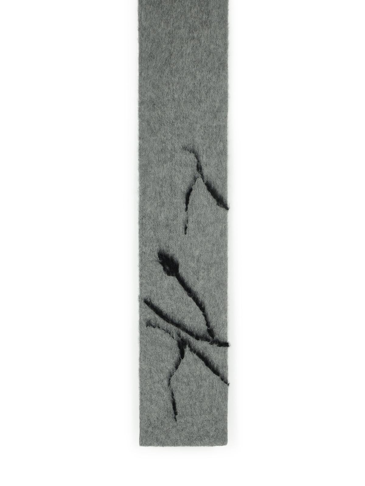 Dries Van Noten 'Mouton' Grey Alpaca Blend Scarf Men DRIES VAN NOTEN