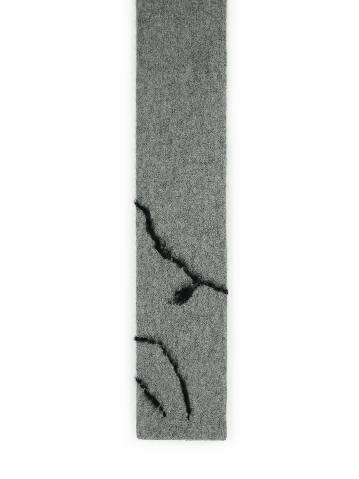 Dries Van Noten 'Mouton' Grey Alpaca Blend Scarf Men DRIES VAN NOTEN