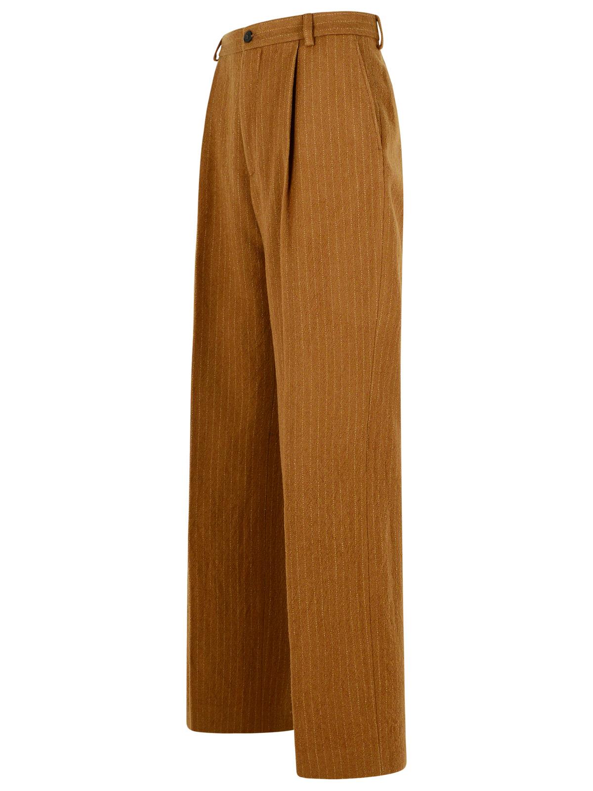 Dries Van Noten 'Penrud' Straight Brown Wool Pants Men DRIES VAN NOTEN