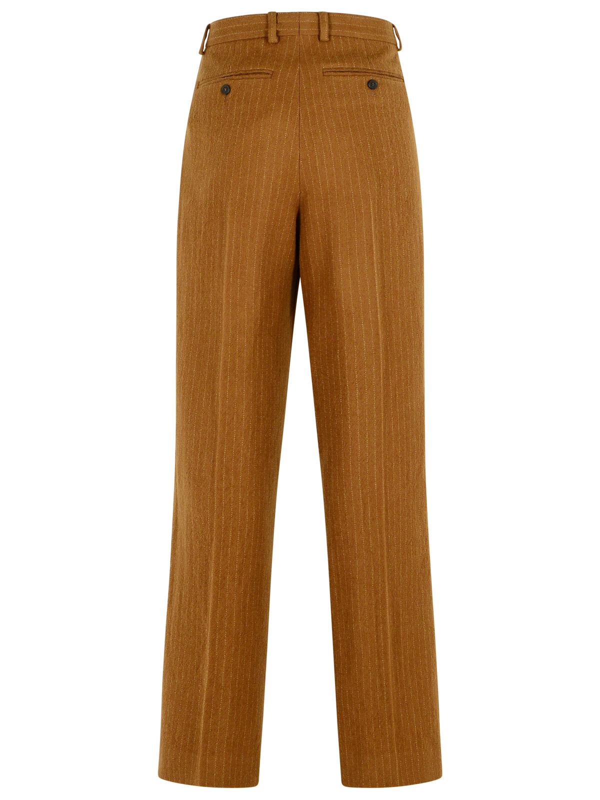 Dries Van Noten 'Penrud' Straight Brown Wool Pants Men DRIES VAN NOTEN