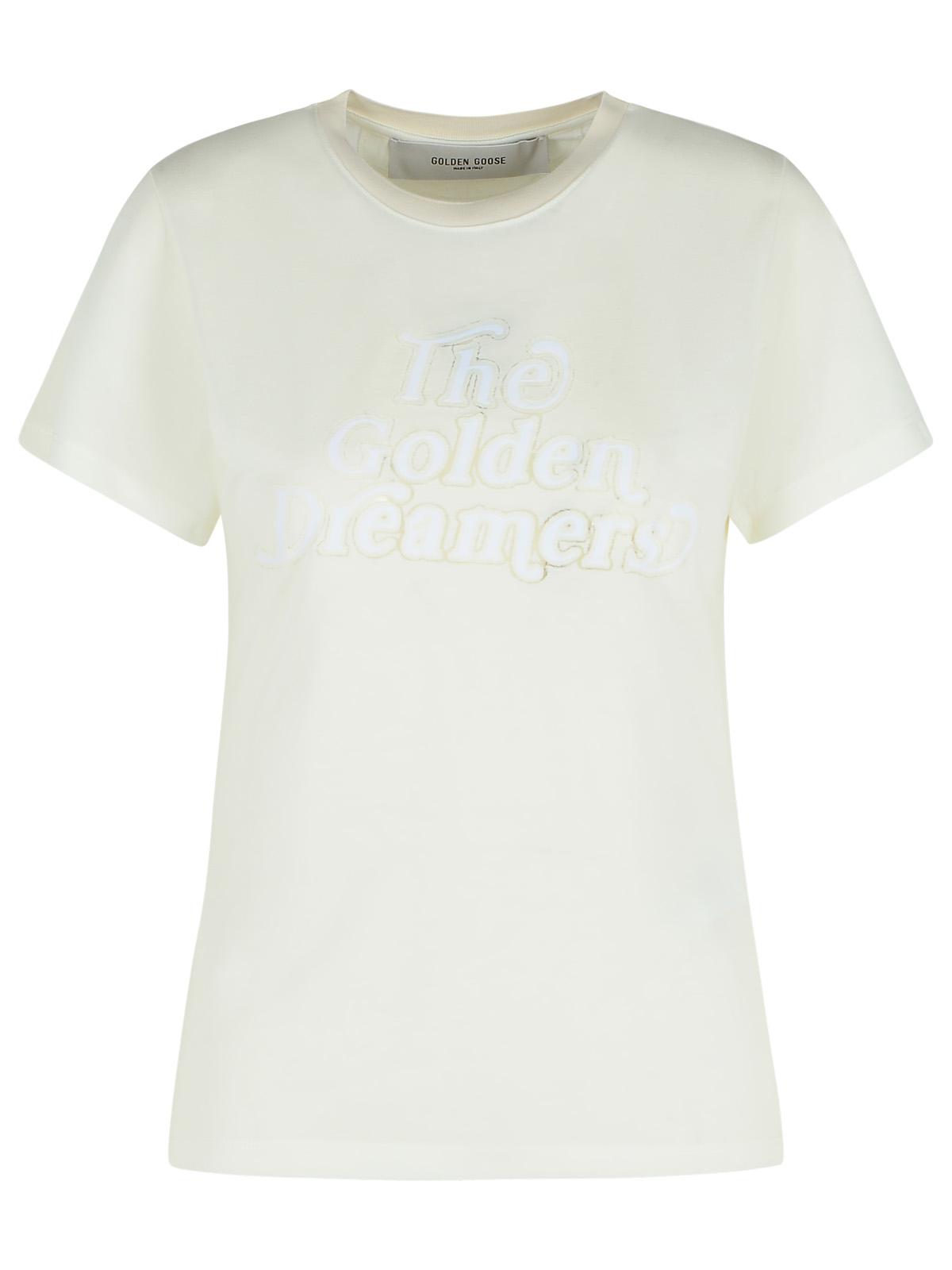 Golden Goose White Viscose Blend T-Shirt Women GOLDEN GOOSE