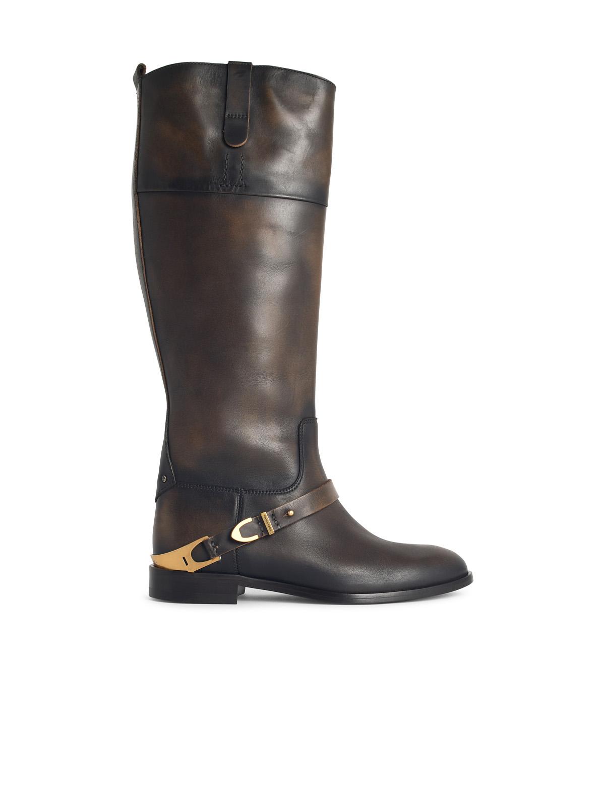 Golden Goose 'Charlie' Dark Brown Leather Boots Women GOLDEN GOOSE