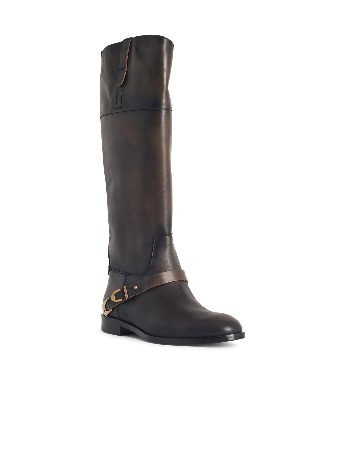 Golden Goose 'Charlie' Dark Brown Leather Boots Women GOLDEN GOOSE