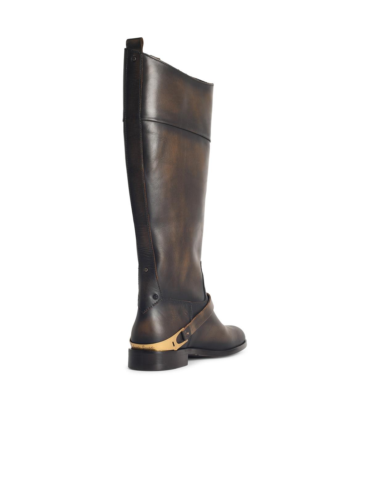 Golden Goose 'Charlie' Dark Brown Leather Boots Women GOLDEN GOOSE