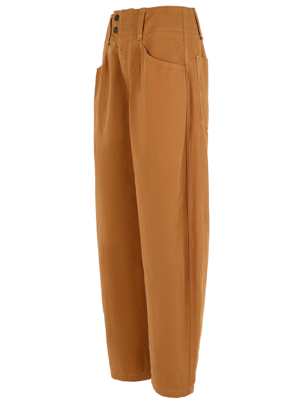 Isabel Marant 'Oumaya' Cotton Cognac Pants Women ISABEL MARANT