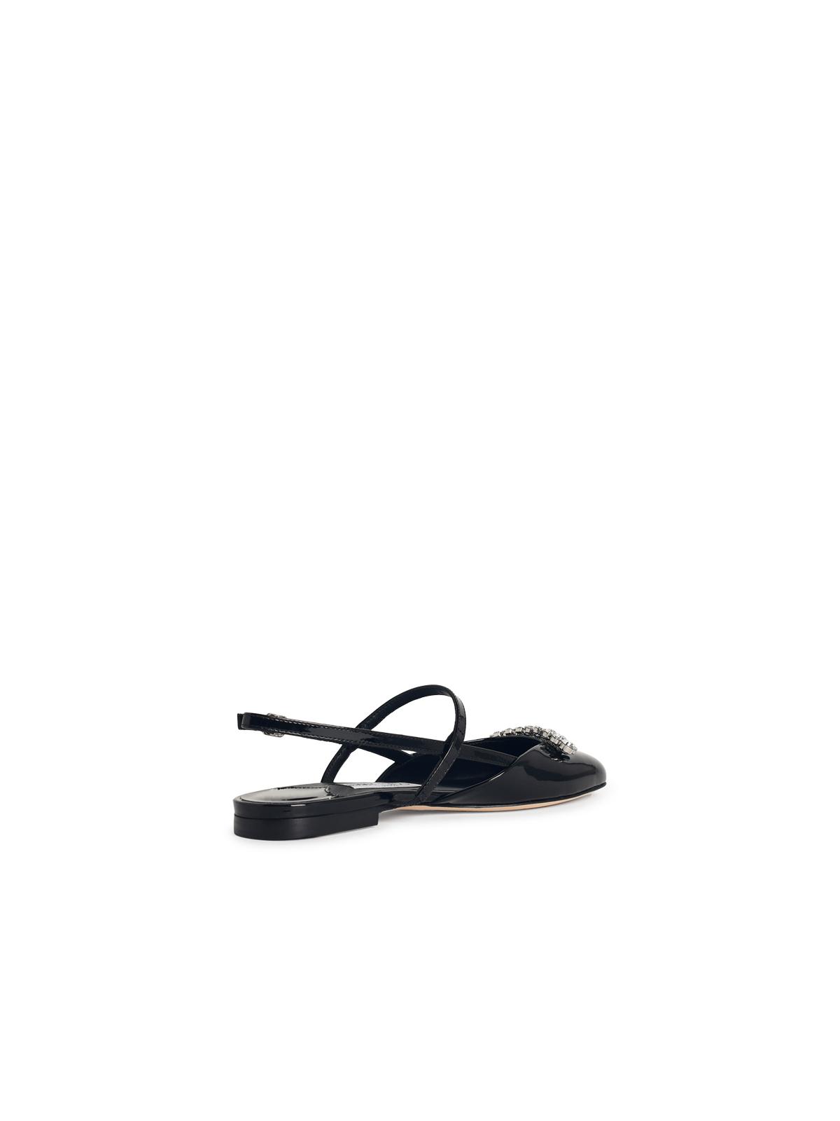 Jimmy Choo 'Belinda Sb Flat' Black Leather Ballet Flats Women JIMMY CHOO