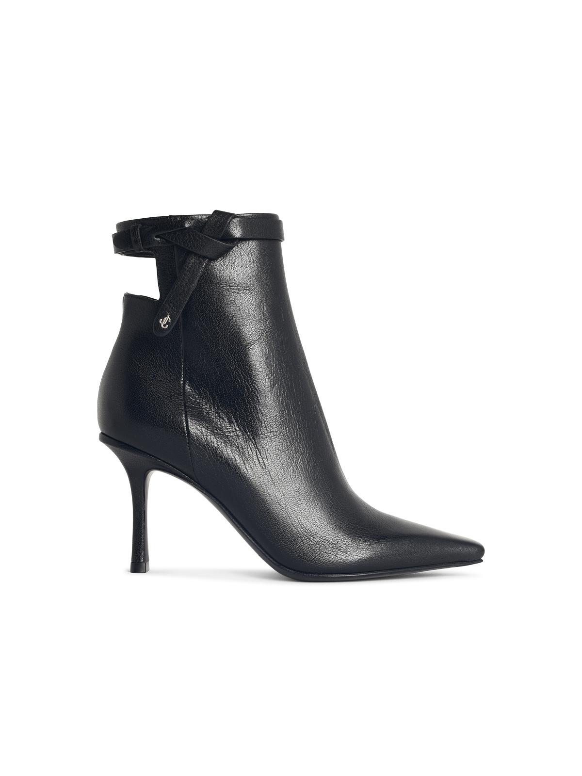 Jimmy Choo 'Camie' Black Leather Ankle Boots Women JIMMY CHOO