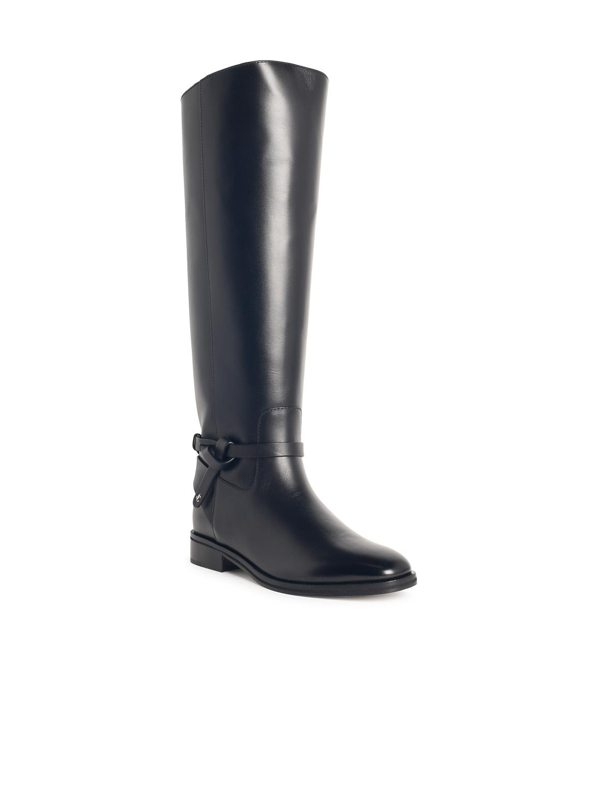 Jimmy Choo 'Lawton Kb' Black Leather Boots Women JIMMY CHOO