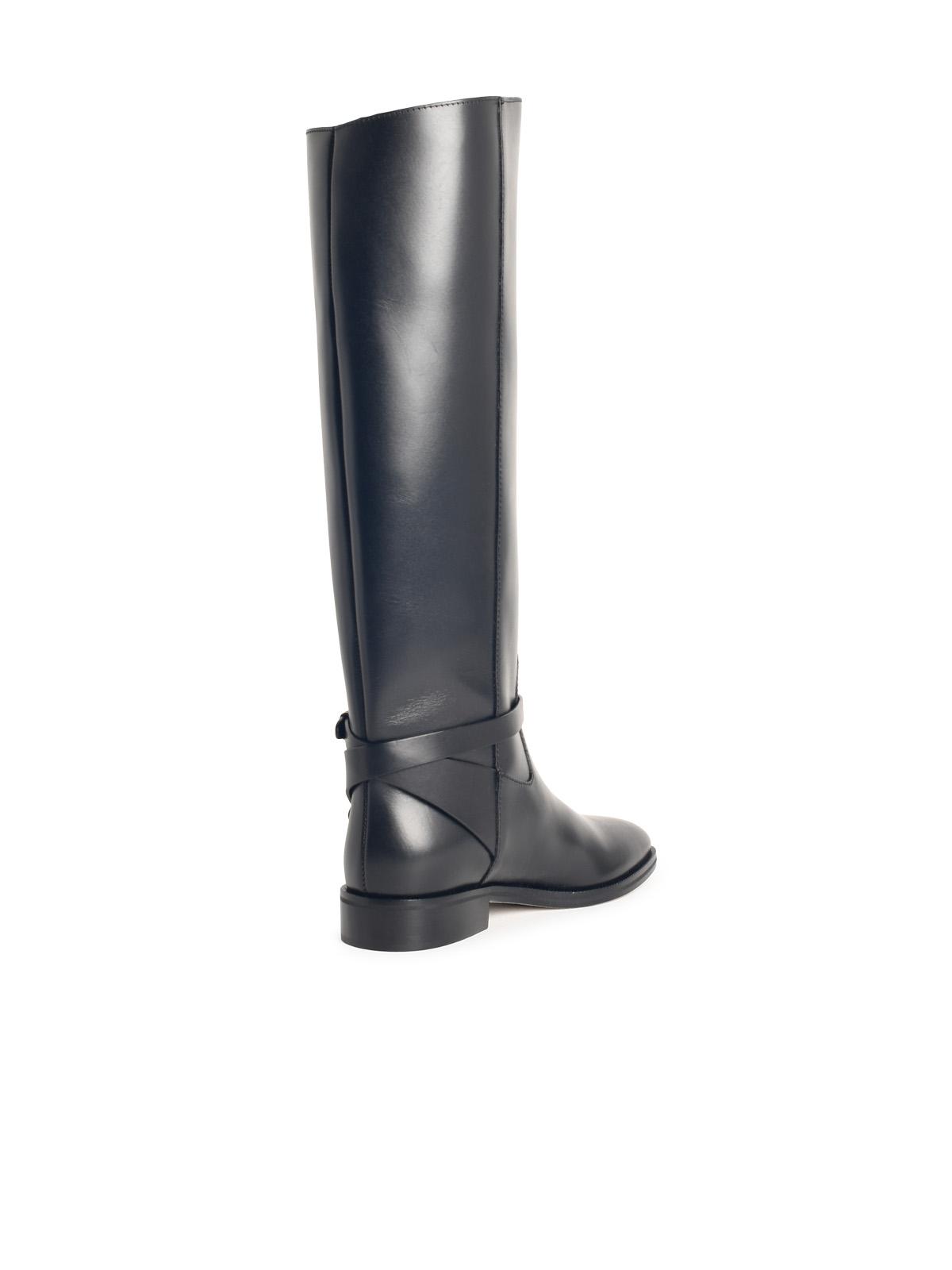 Jimmy Choo 'Lawton Kb' Black Leather Boots Women JIMMY CHOO