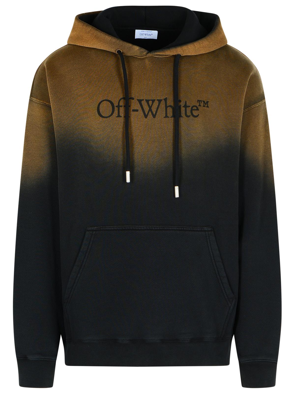 Off-White 'Laudry Diagonal' Dirty Black Cotton Sweatshirt Men