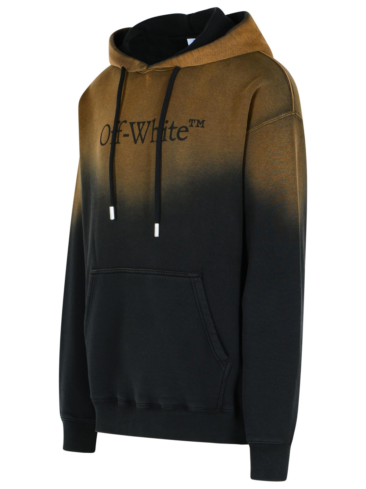 Off-White 'Laudry Diagonal' Dirty Black Cotton Sweatshirt Men