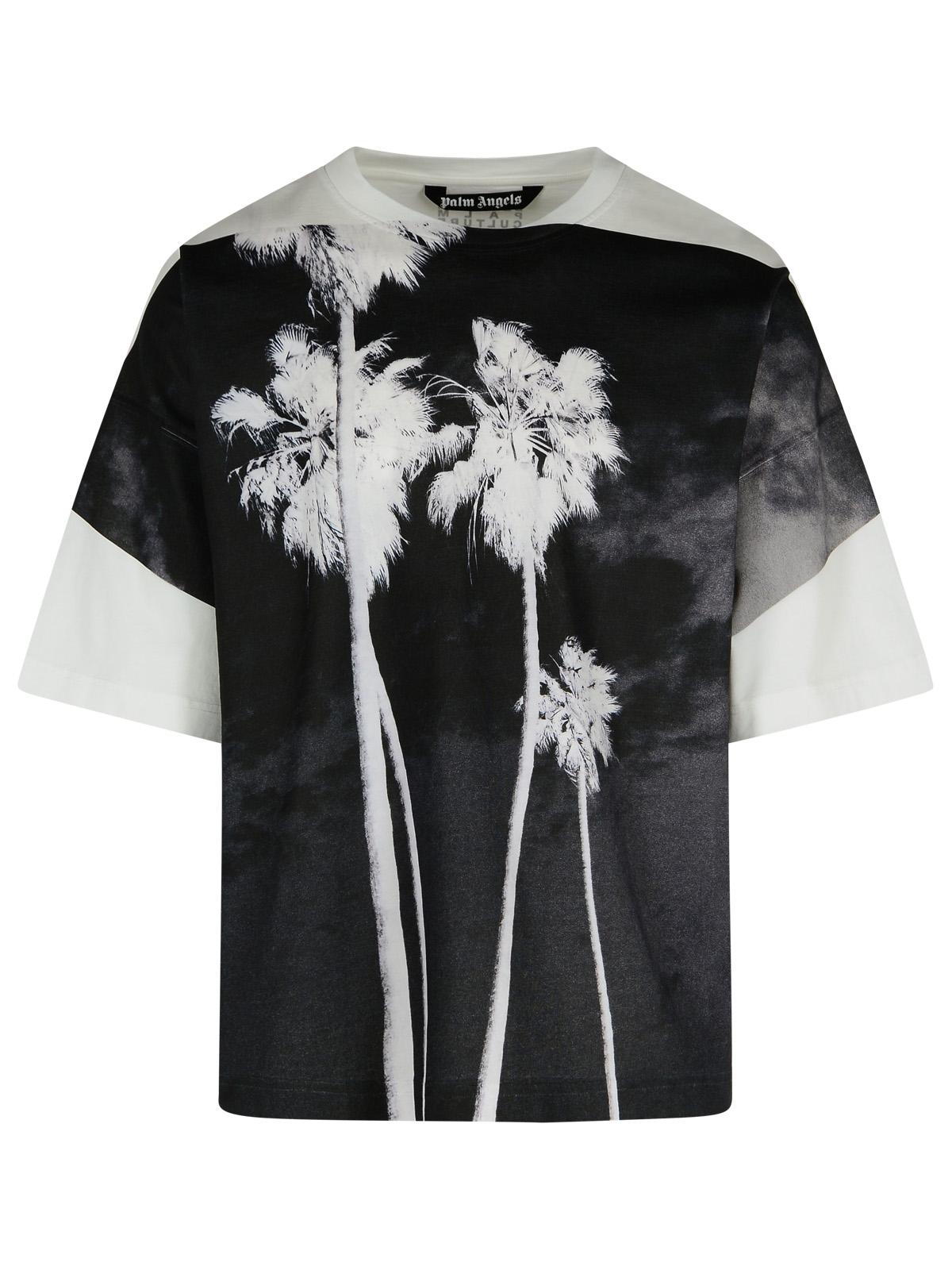 Palm Angels 'Dec. Palm Culture' White Cotton T-Shirt Men PALM ANGELS