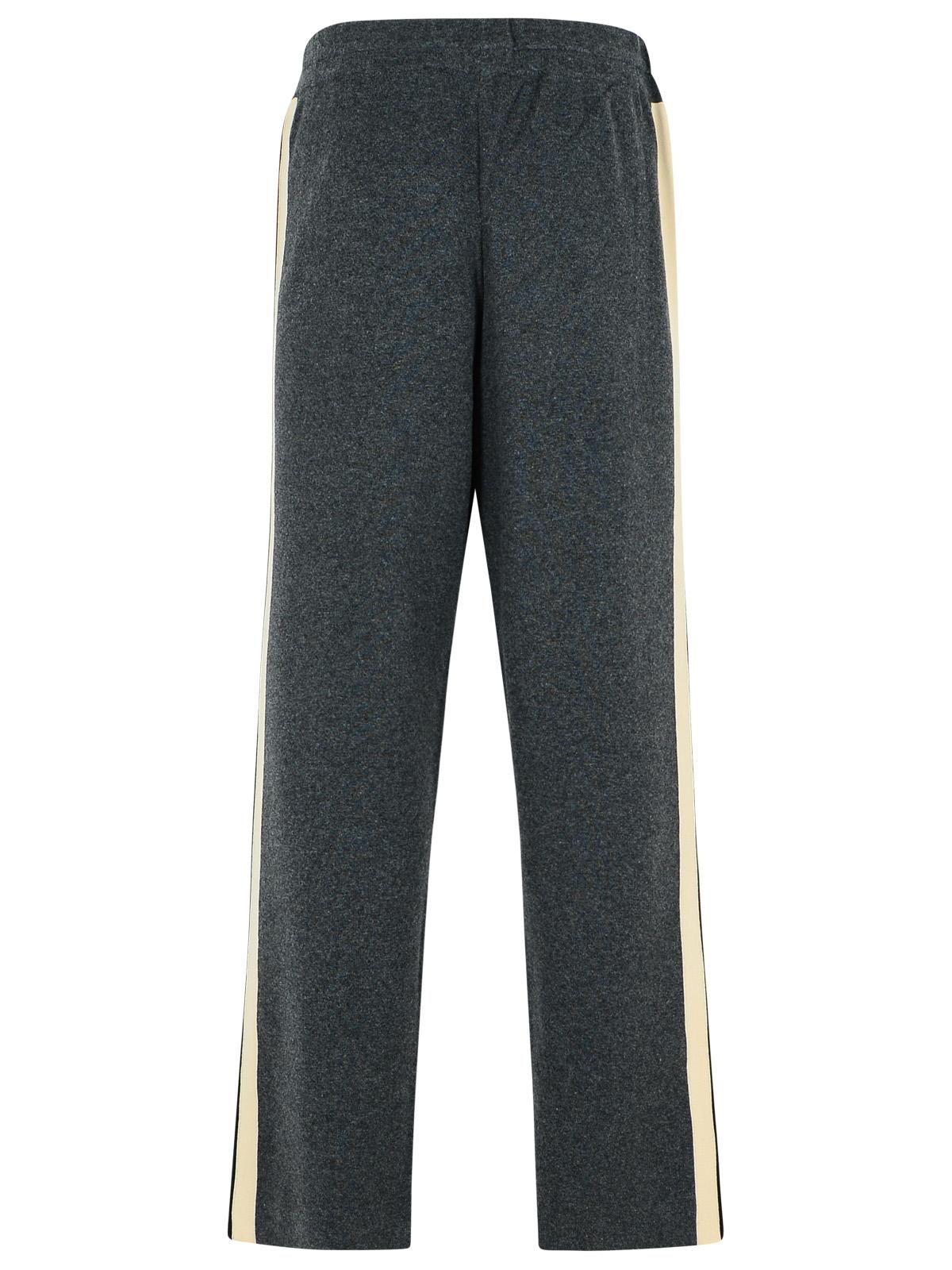 Palm Angels Dark Grey Wool Blend Trousers Men PALM ANGELS