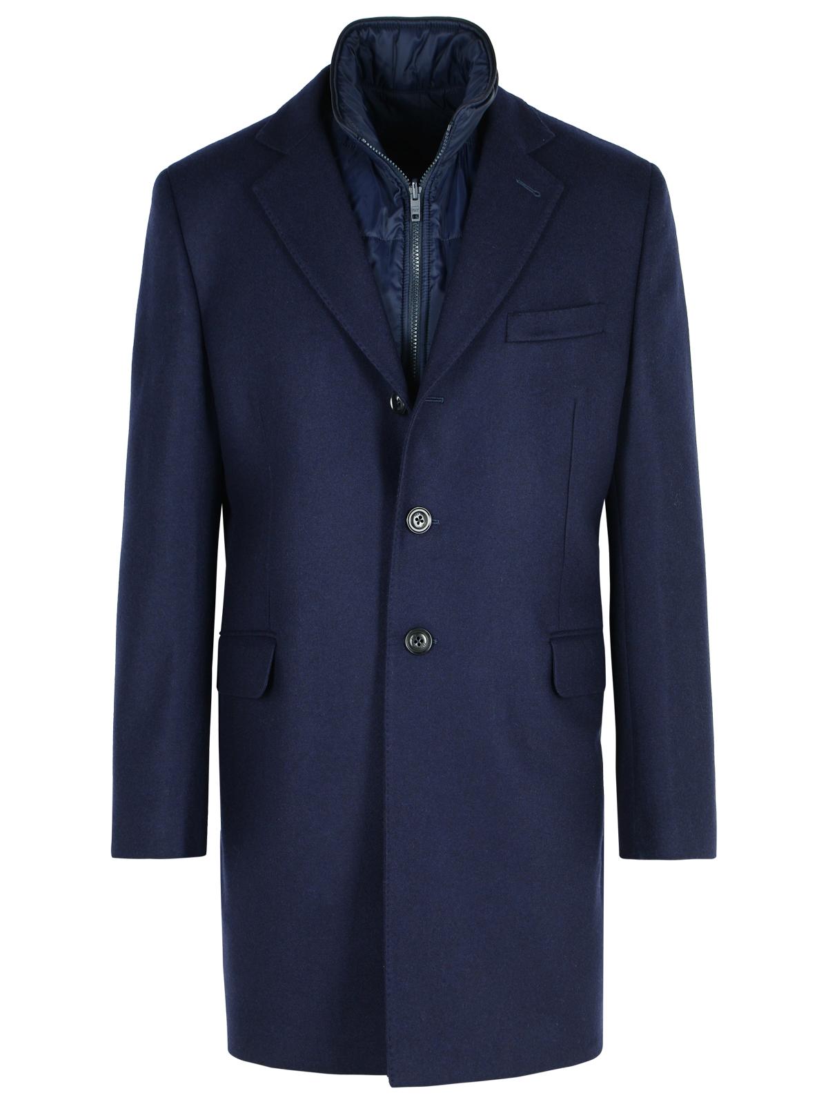 Fay Blue Wool Blend Coat Men FAY